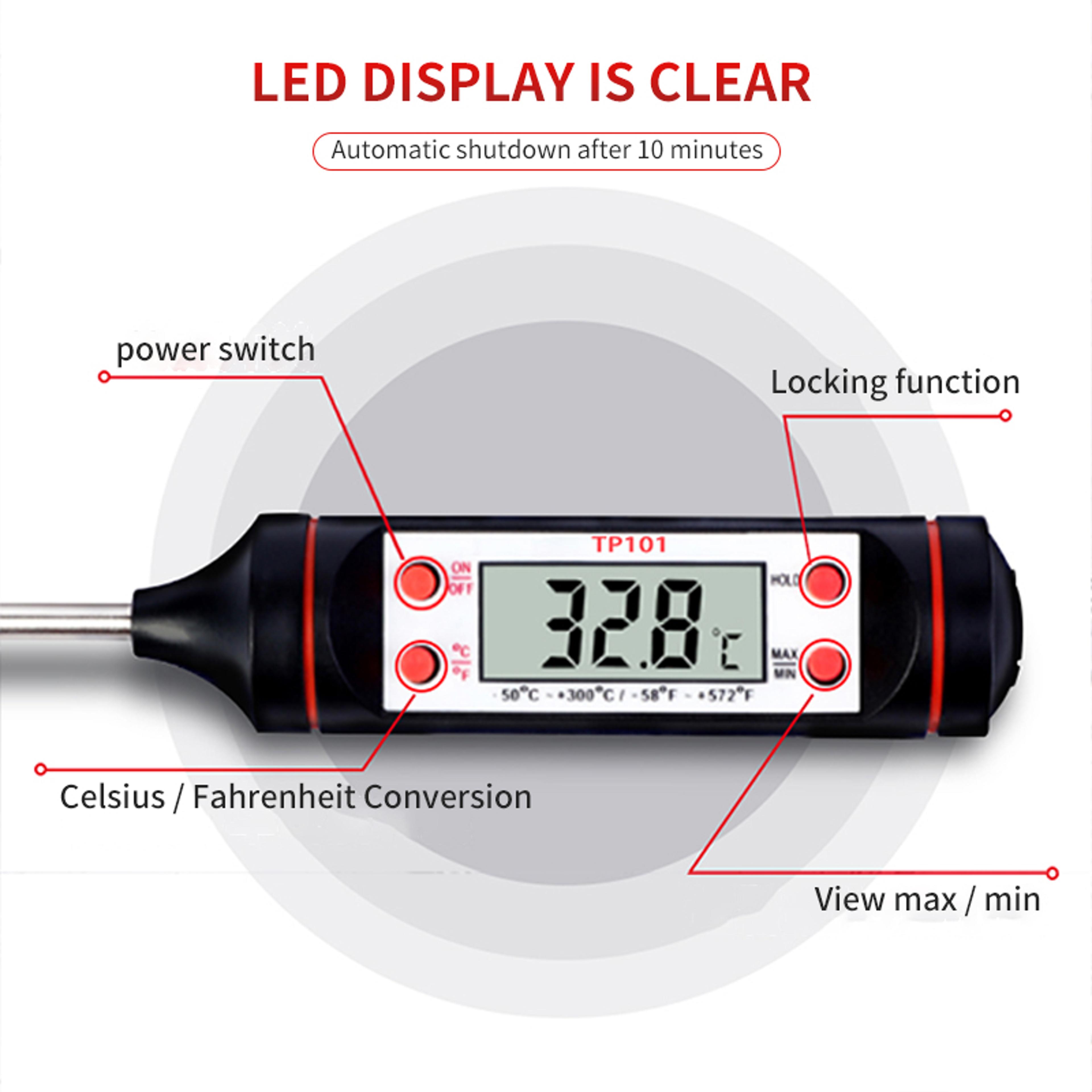 Instant Read Digital Thermometer Professional Cooking Thermometer With Backlit Display For BBQ Cand 4
