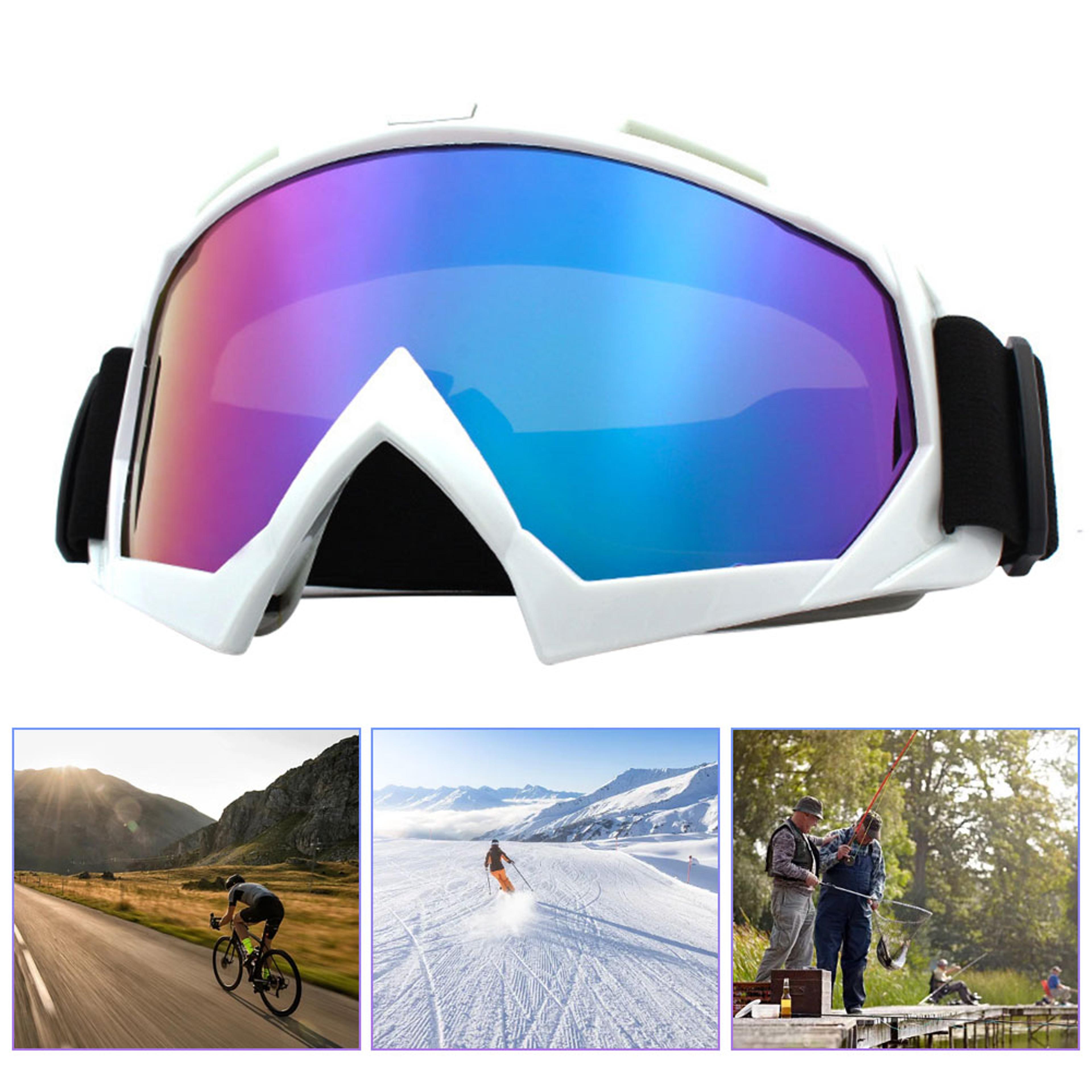 windproof motorcycle glasses anti-fog sport sunglasses for cycling, snowboarding & dirt bike riding