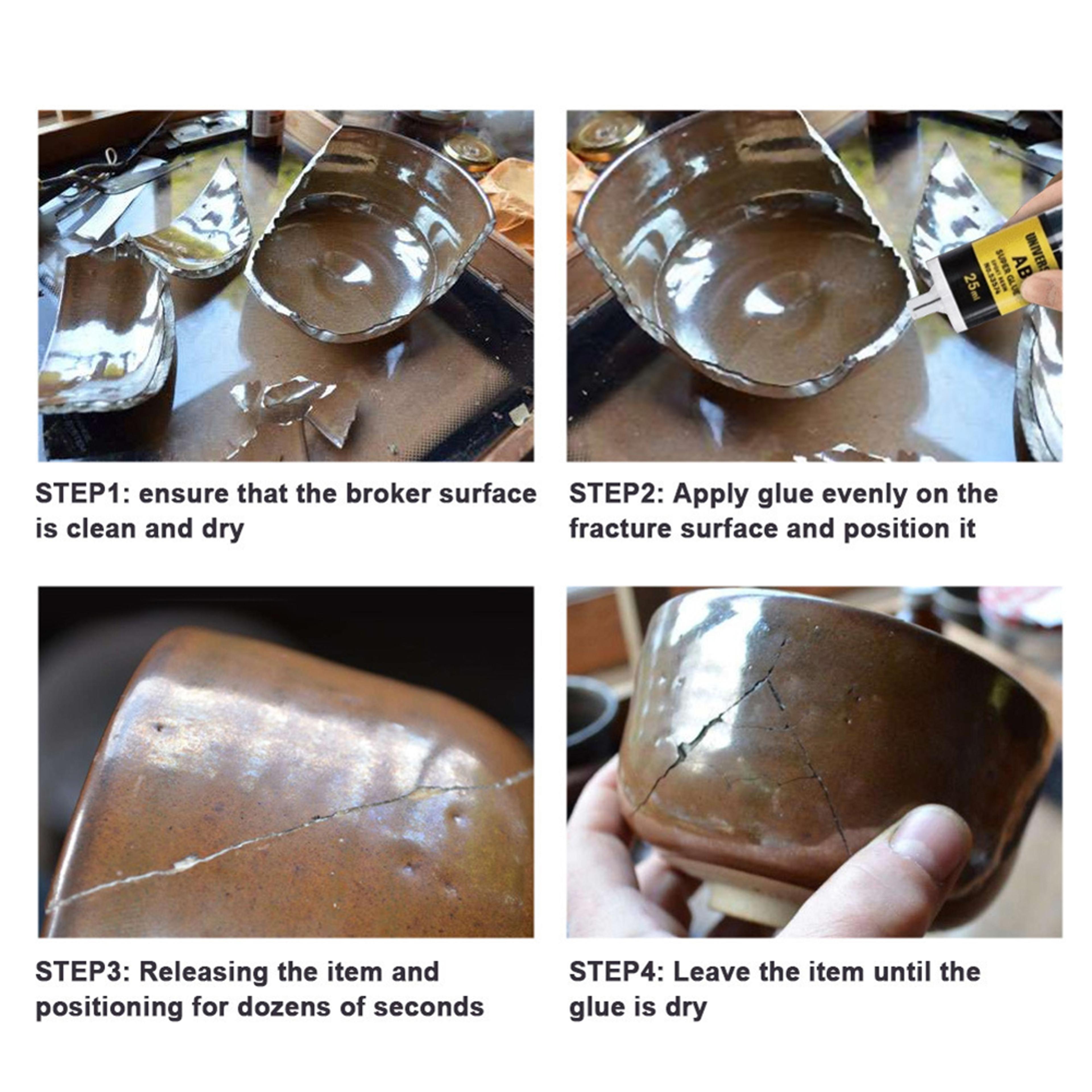 Instant Repair Super Liquid Glue Strong Epoxy Resin AB Adhesive for Wood Plastic  Metal Bonding