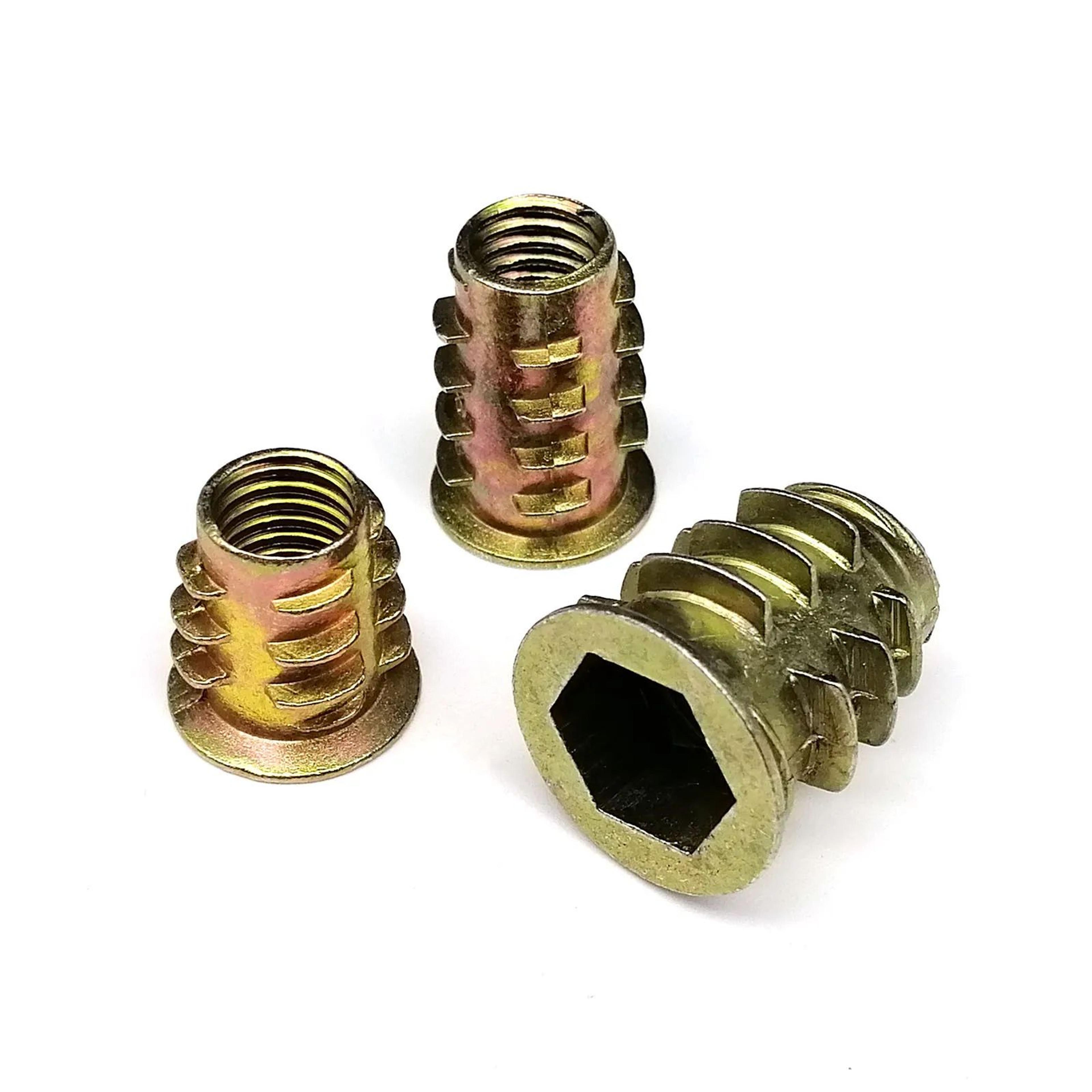 Threaded Insert Nut ENut Set Kit For Wood Furniture Bed Cabinet Table Embedded Hex Hexagon Socket H 2
