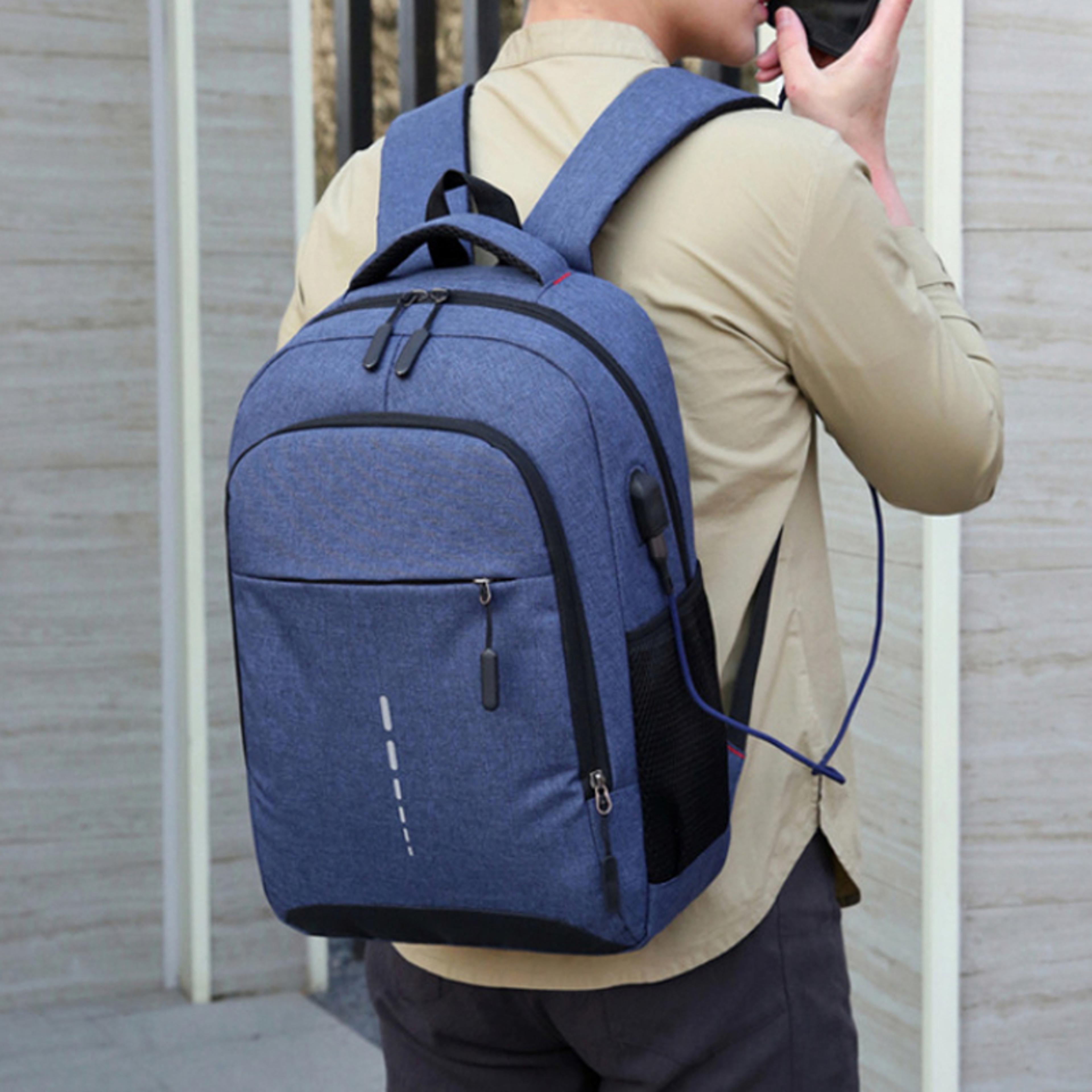 waterproof usb charging backpack for men, classic large capacity travel laptop & school bag