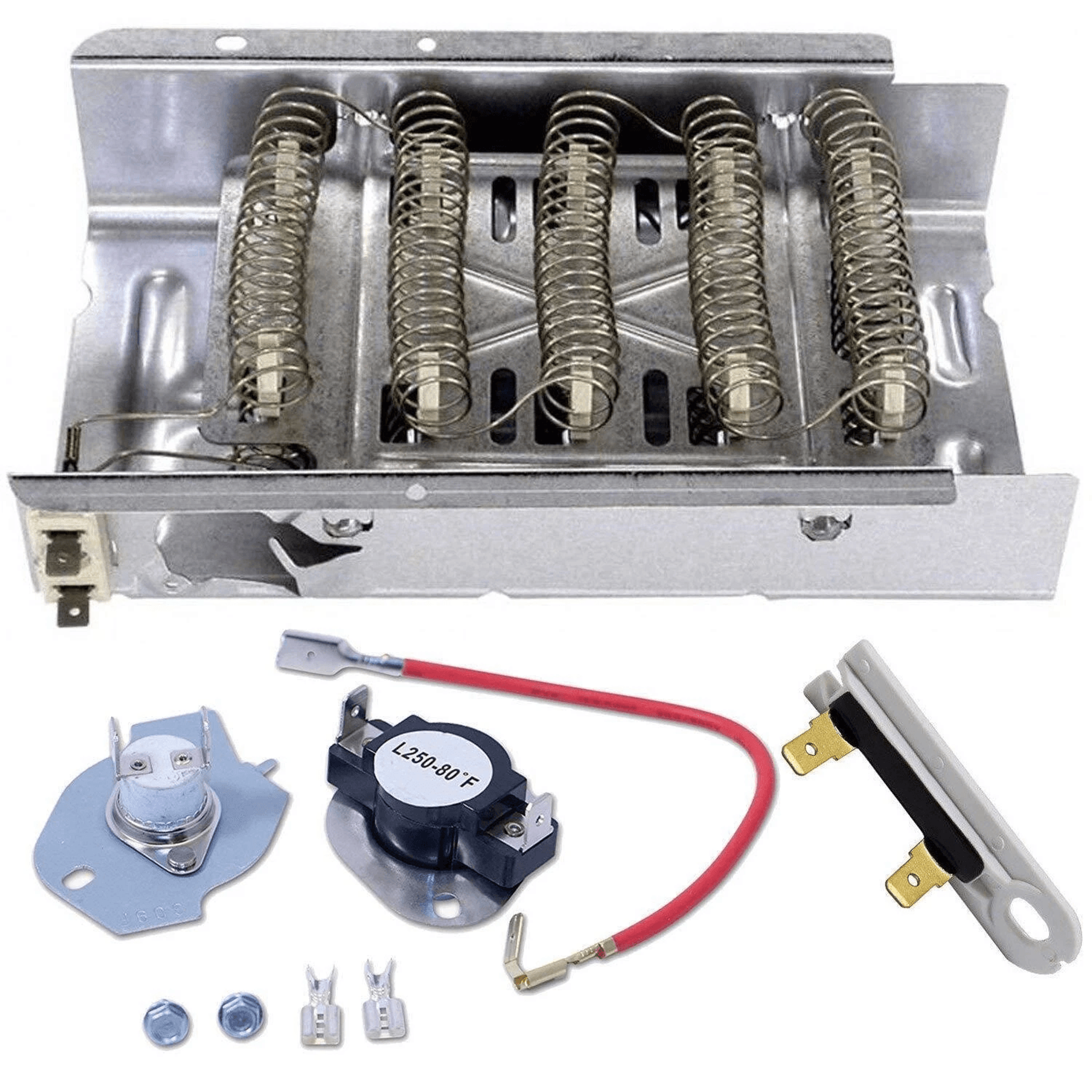 dryer heating element & fuse replacement kit, whirlpool, roper, kenmore compatible