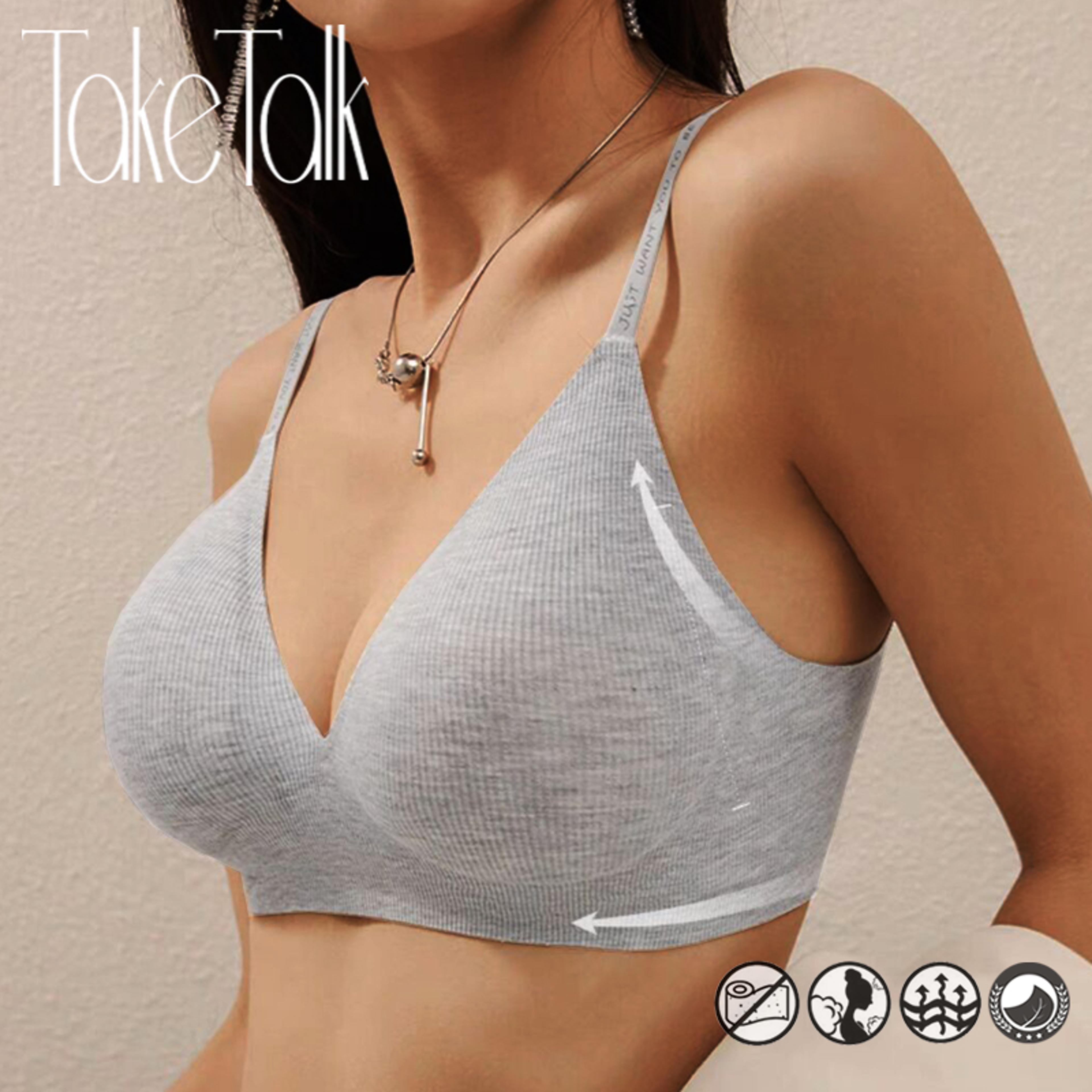 women sexy seamless bras deep v neck bralette sexy lingerie letter strap tops push up underwear wireless brassiere