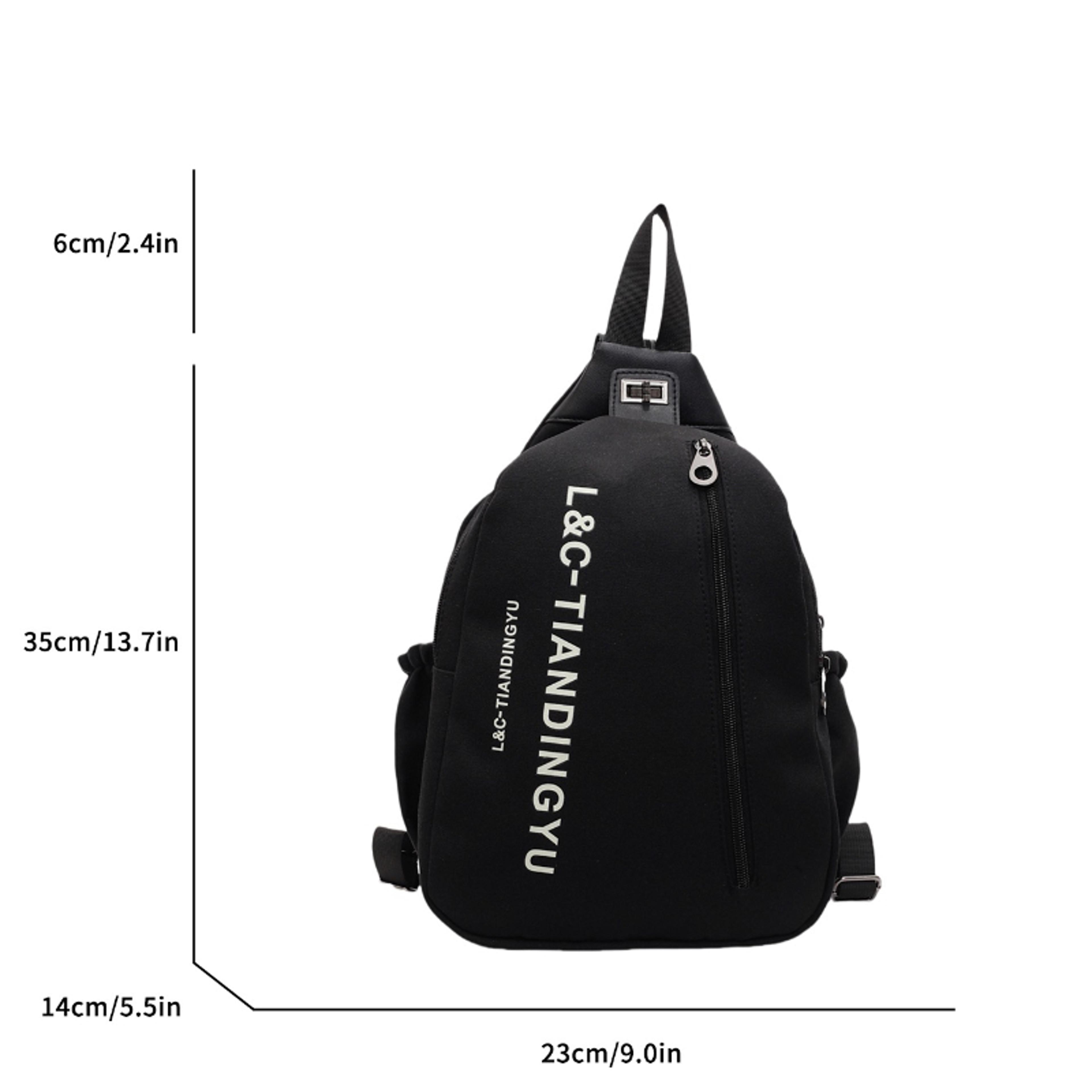 Anti Theft Sling Bag For Women Large Capacity Nylon Chest Crossbody 5