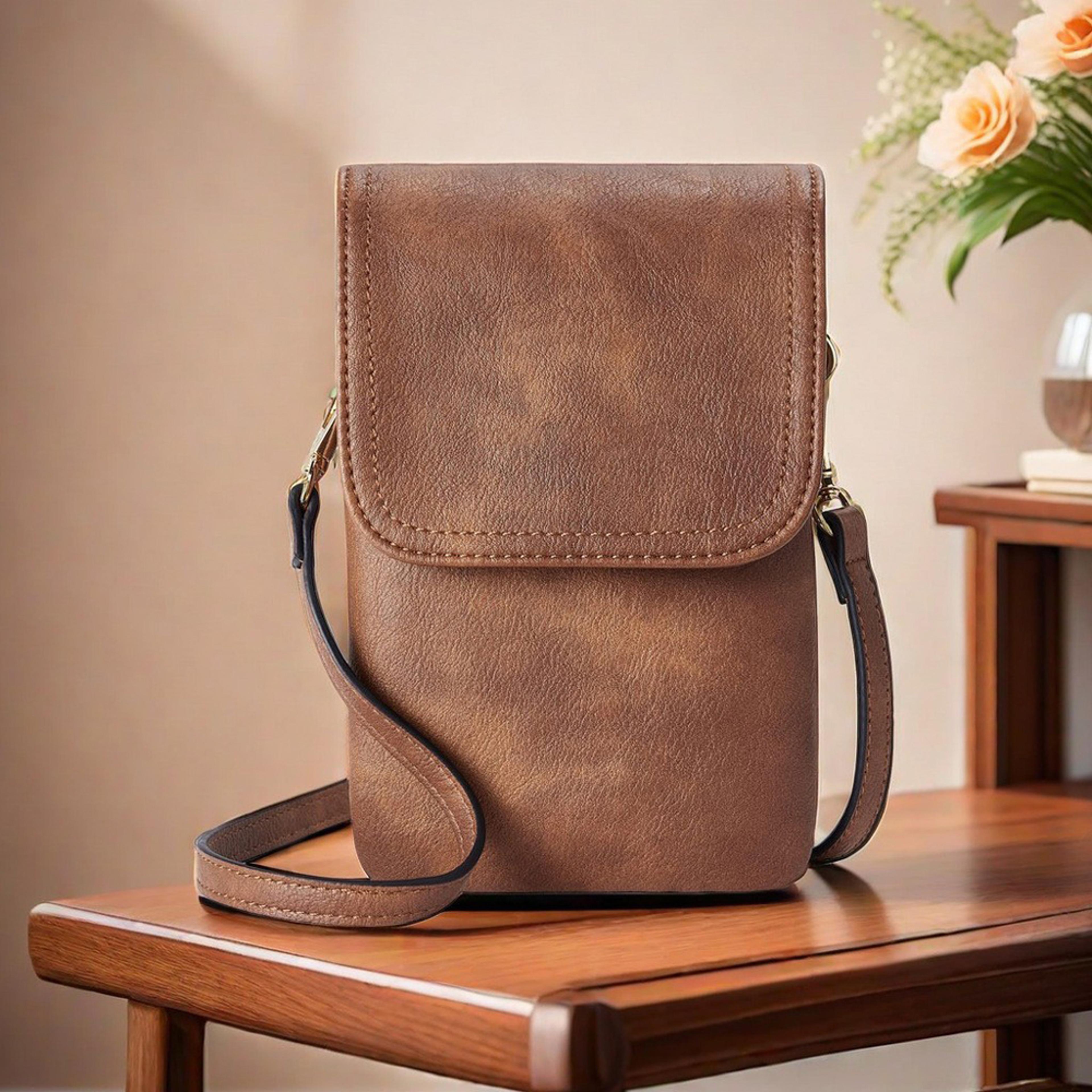 Elegant PU Leather Phone Crossbody Bag For Women Small Crossbody Purse 7