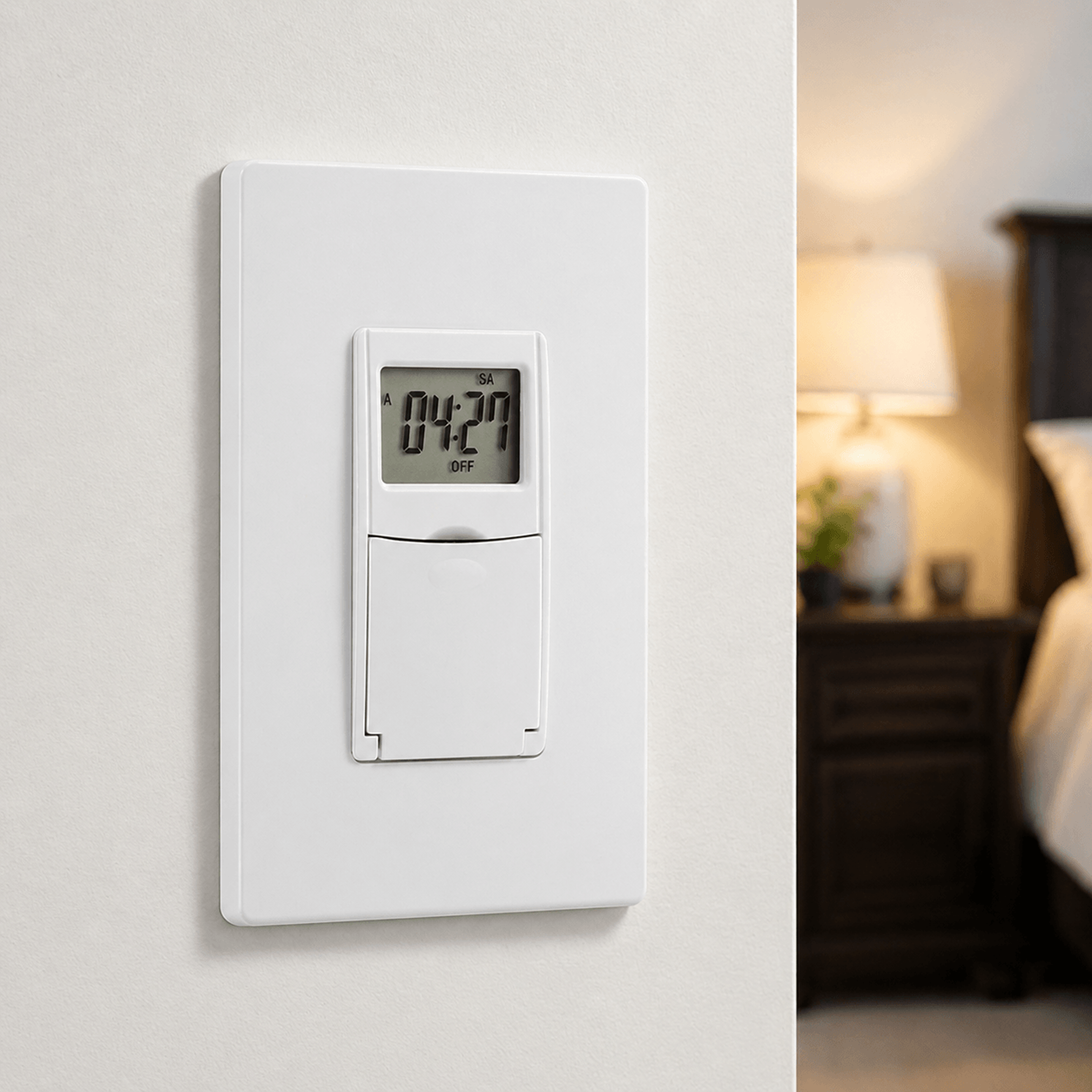 7-day programmable in-wall digital timer switch for fans & light