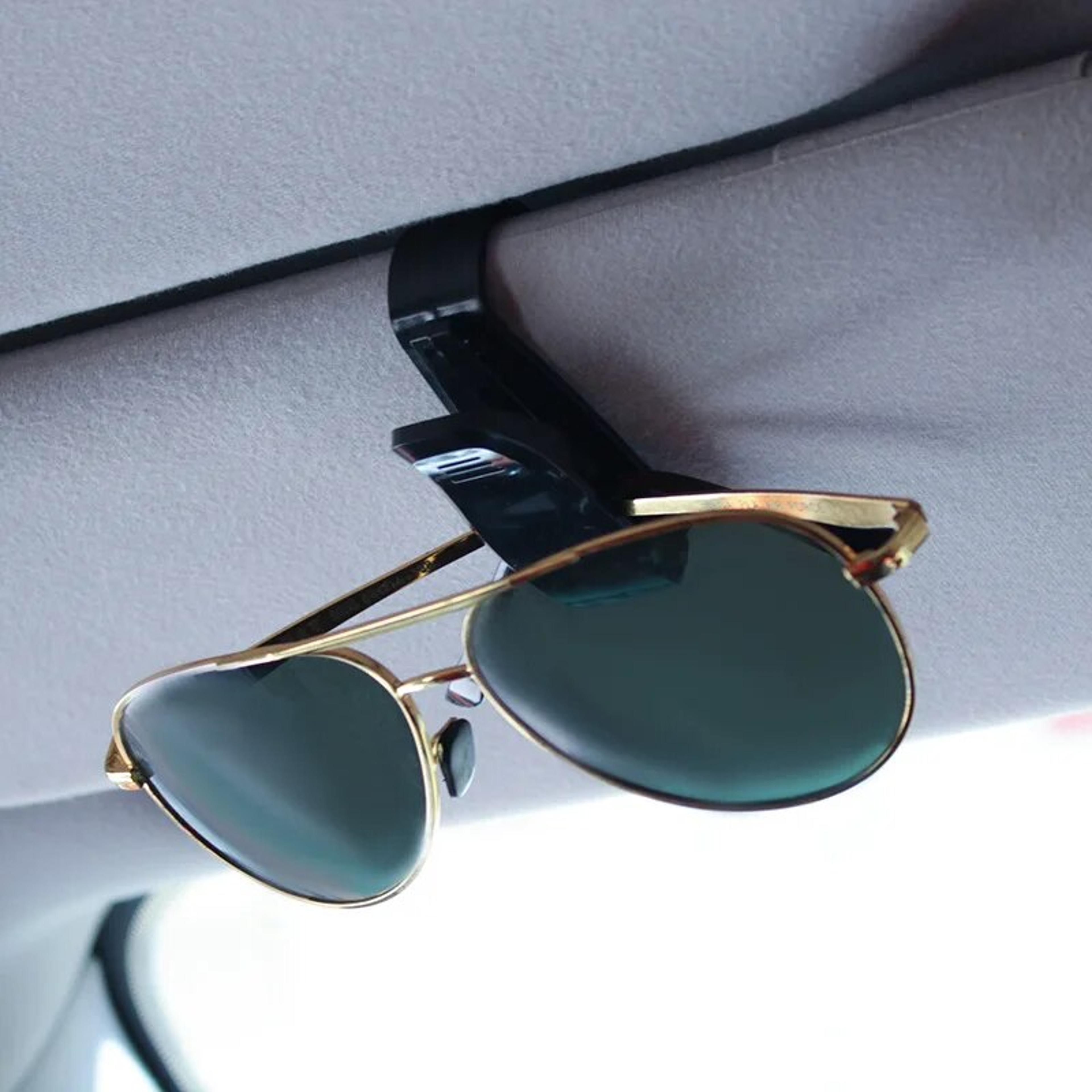 car sunglasses holder sun visor glasses clip and card organizer
