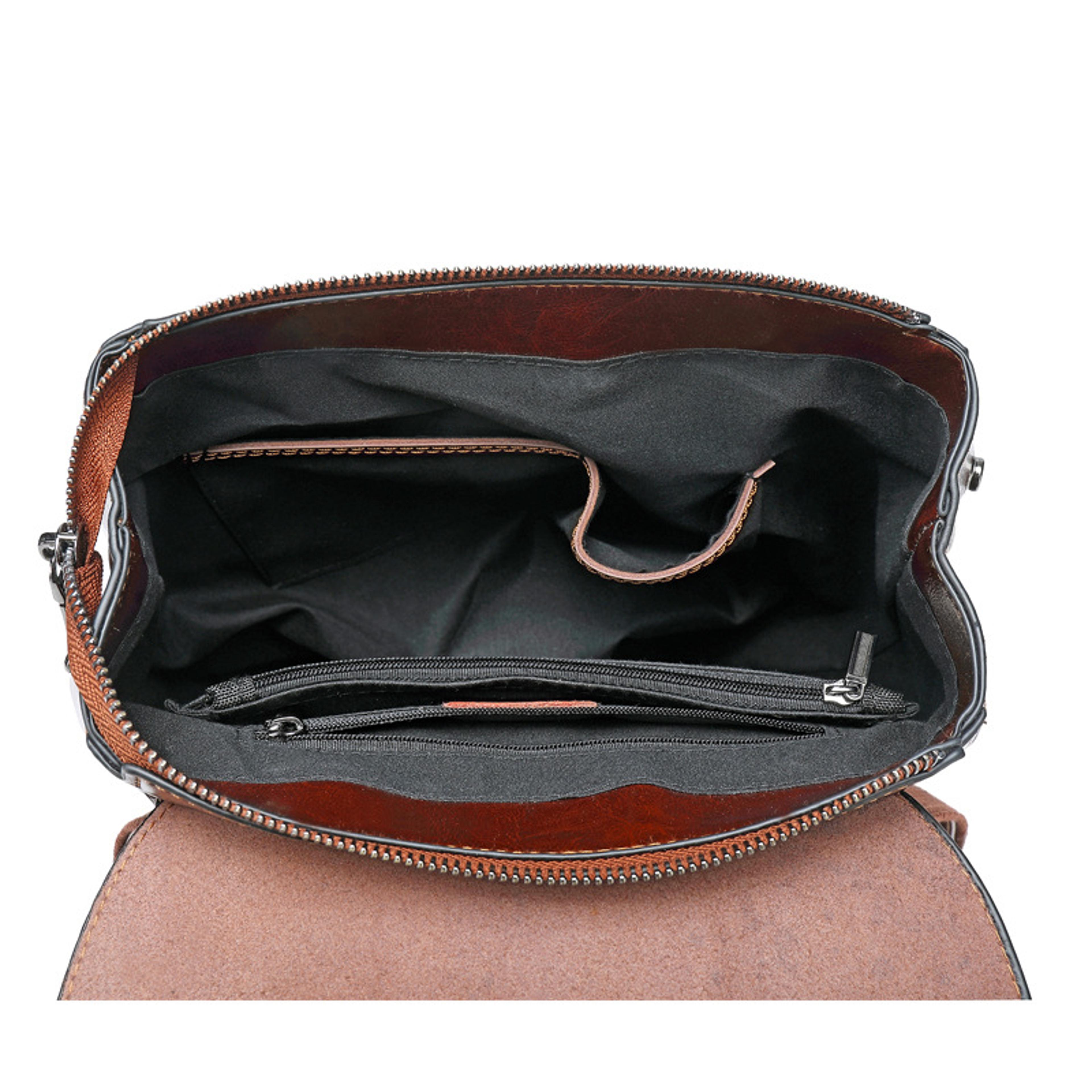 Genuine Leather Womens Backpack Crossbody Shoulder Bag Laptop Rucksack For School  Travel 4