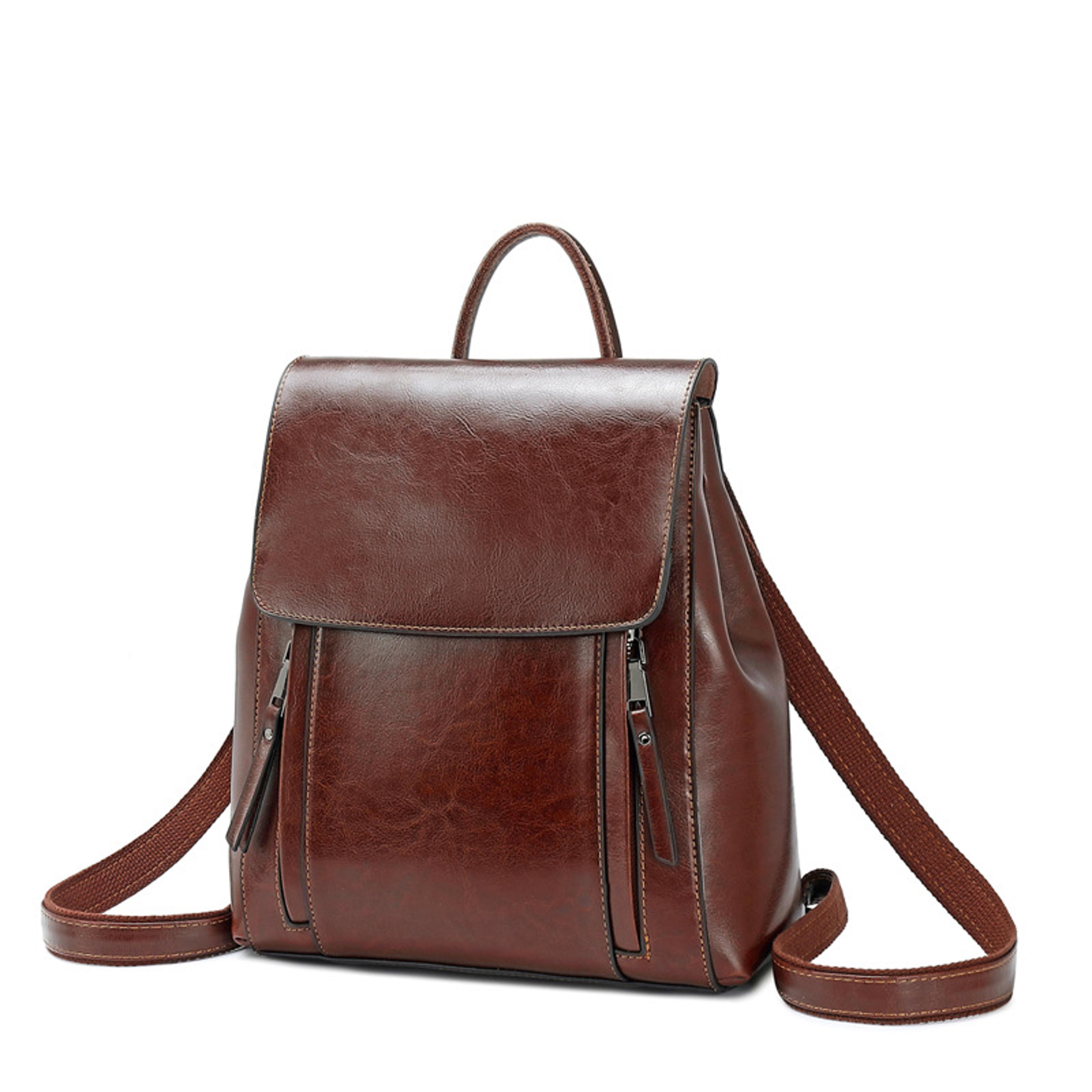 Genuine Leather Womens Backpack Crossbody Shoulder Bag Laptop Rucksack For School  Travel 7