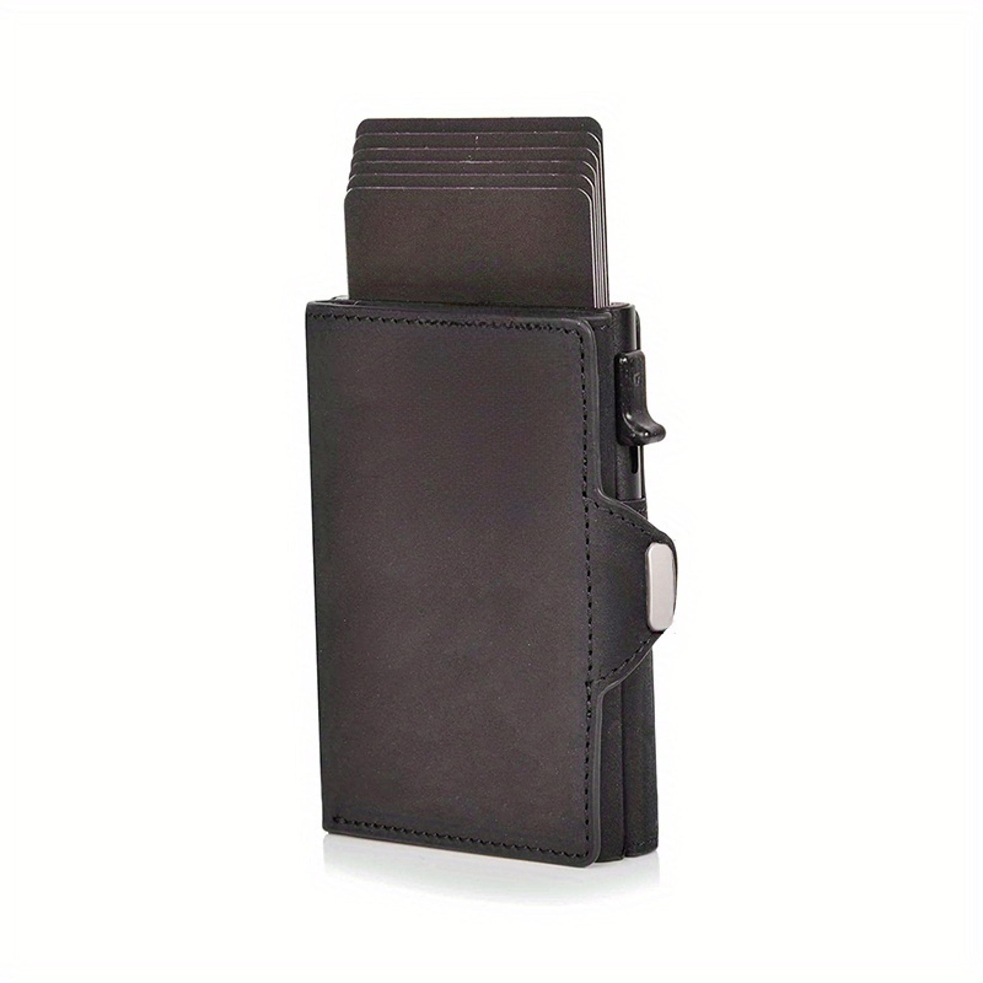 Pop Up RFID Protection Genuine Leather Wallet For Men  Women With Compartment For Notes And Coins 5