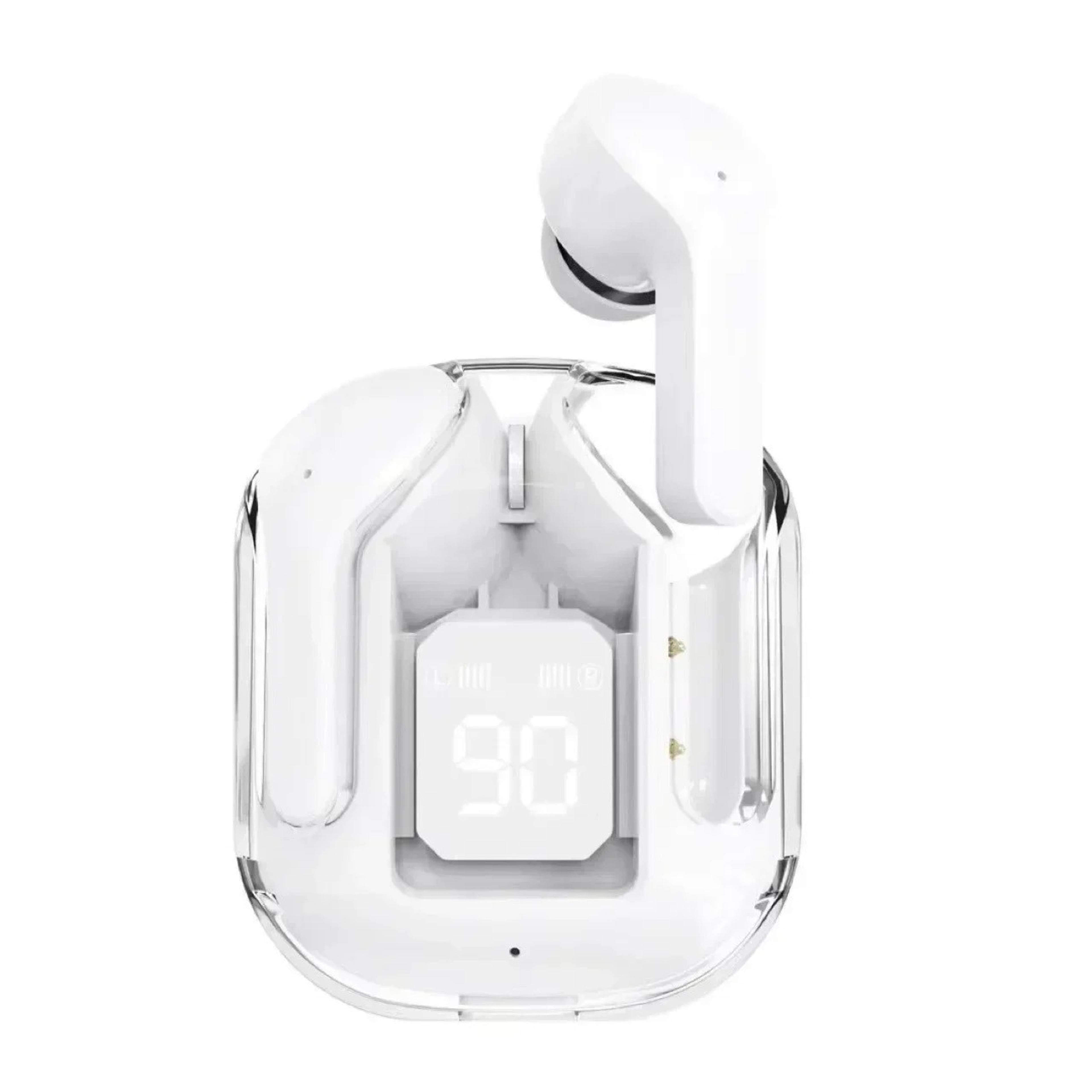 CrystalClear Pro Transparent Bluetooth Earphones With LED Power Display Earbuds  Rich HIFI Stereo S 8