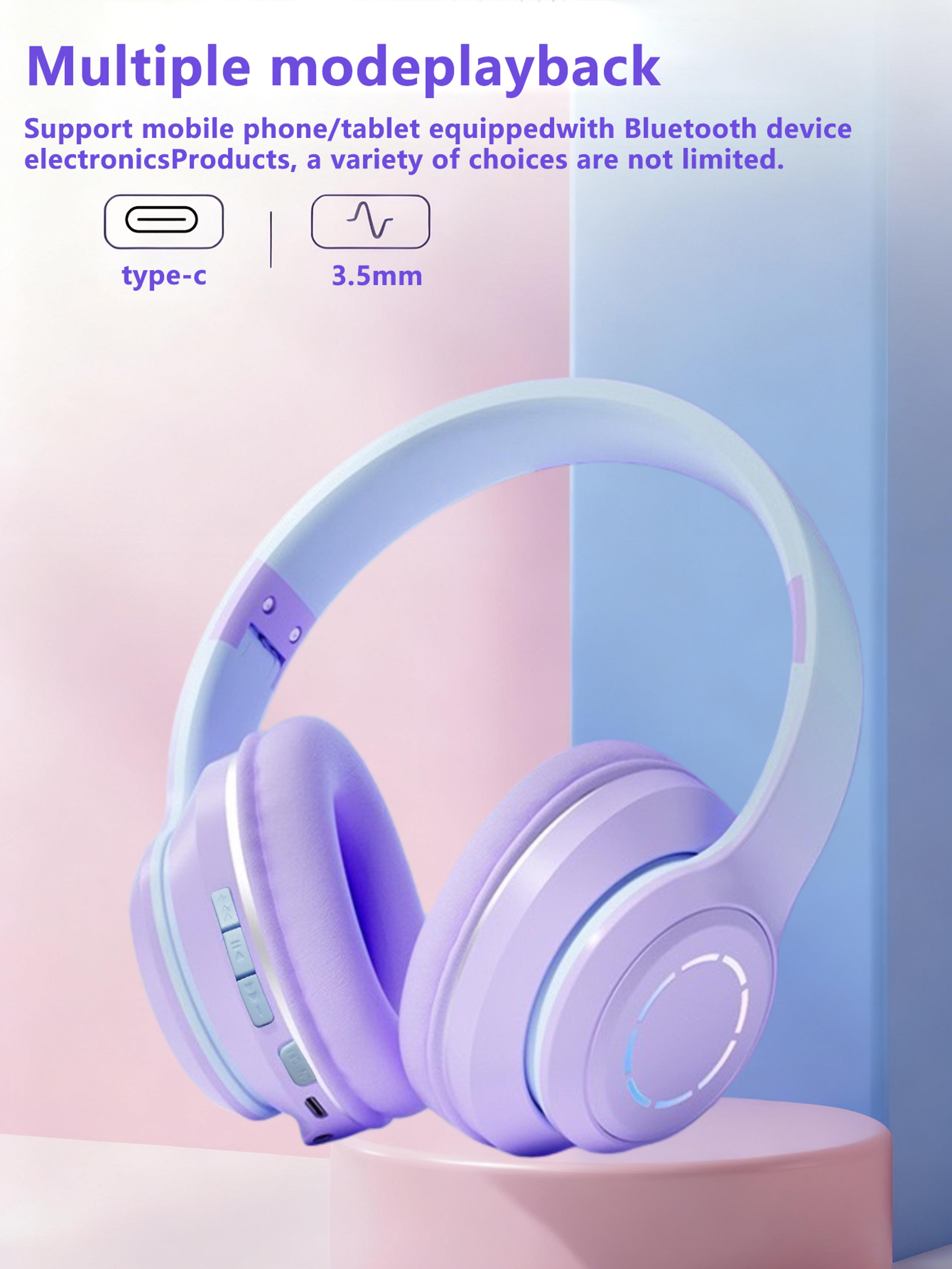 Wireless Gradient RGB Gaming Headphones With Noise Cancellation  Long Battery 1