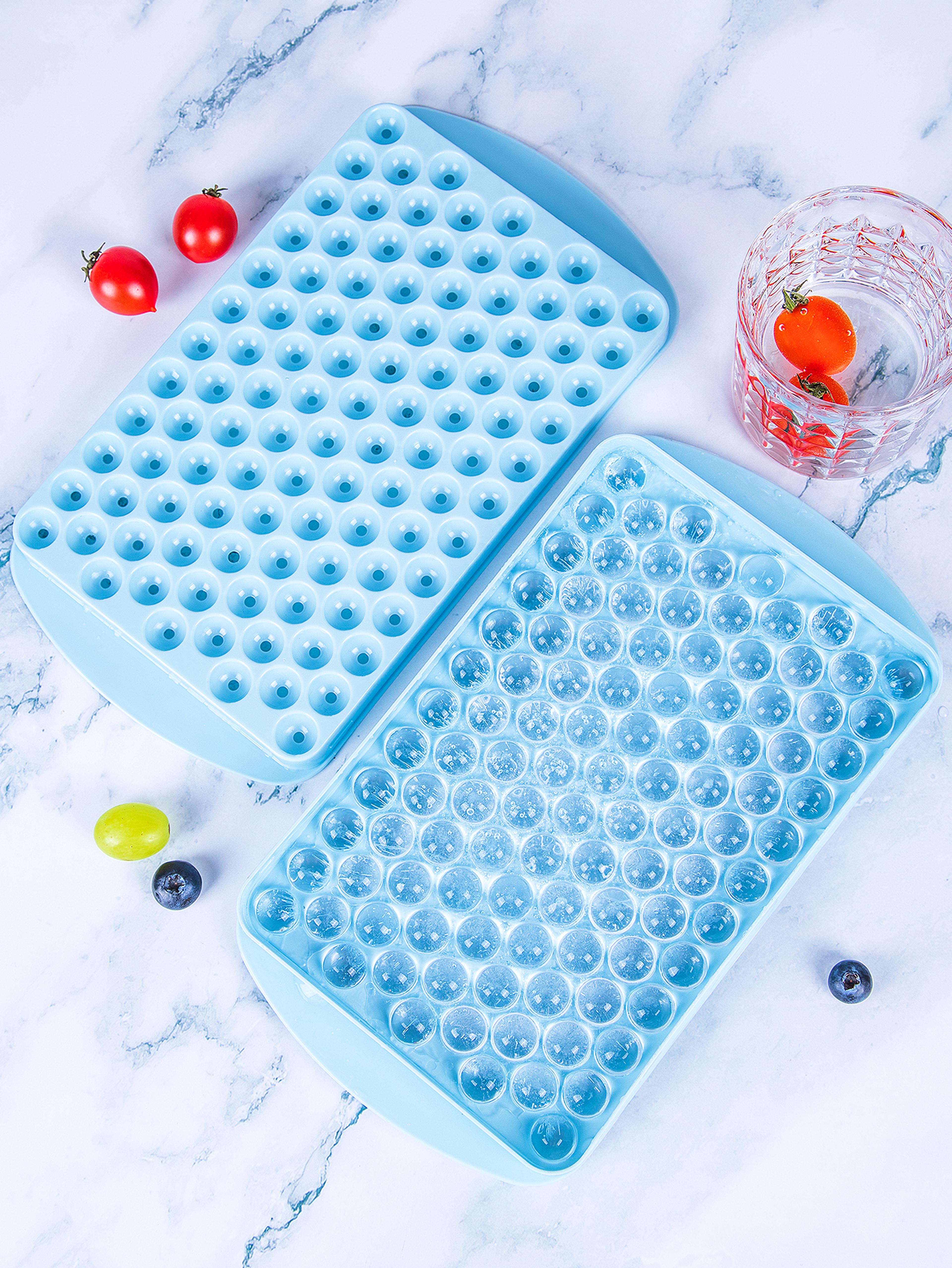 Premium Silicone Ice Cube Tray Cube Stackable Ice Molds With Lid 3