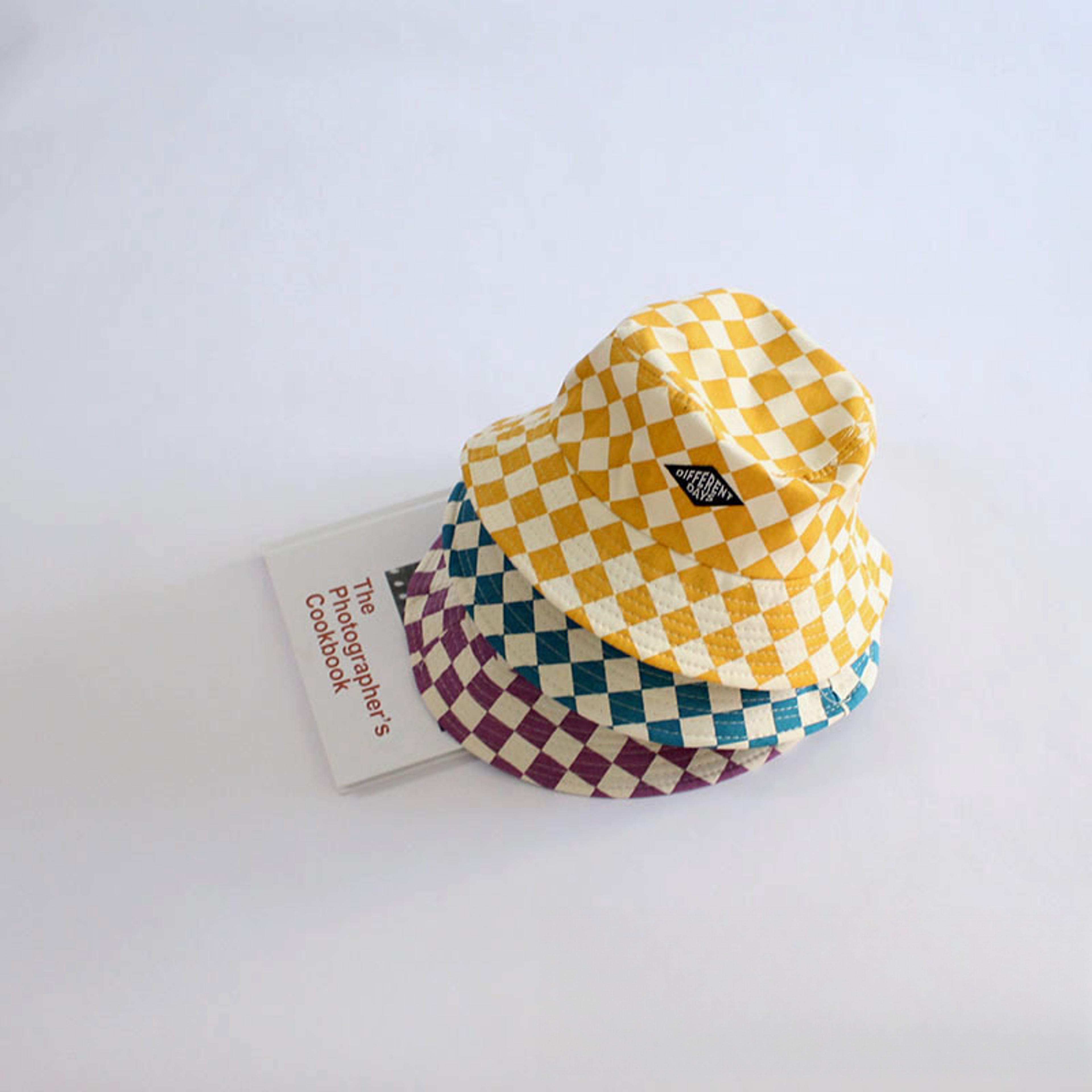 Kids Bucket Hat Checkerboard Plaid Toddler Sun Hat For Boys And Girls 2