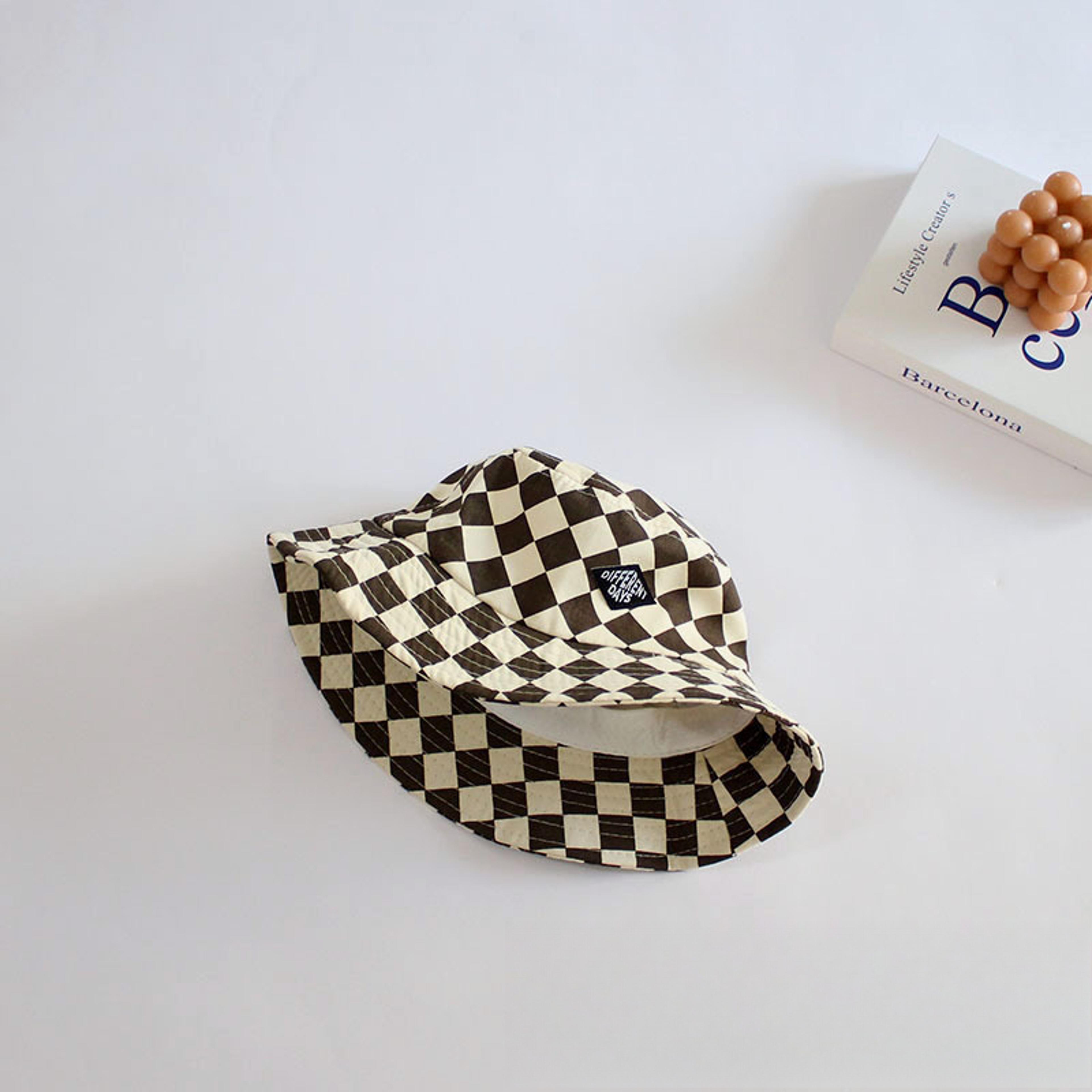 Kids Bucket Hat Checkerboard Plaid Toddler Sun Hat For Boys And Girls 4