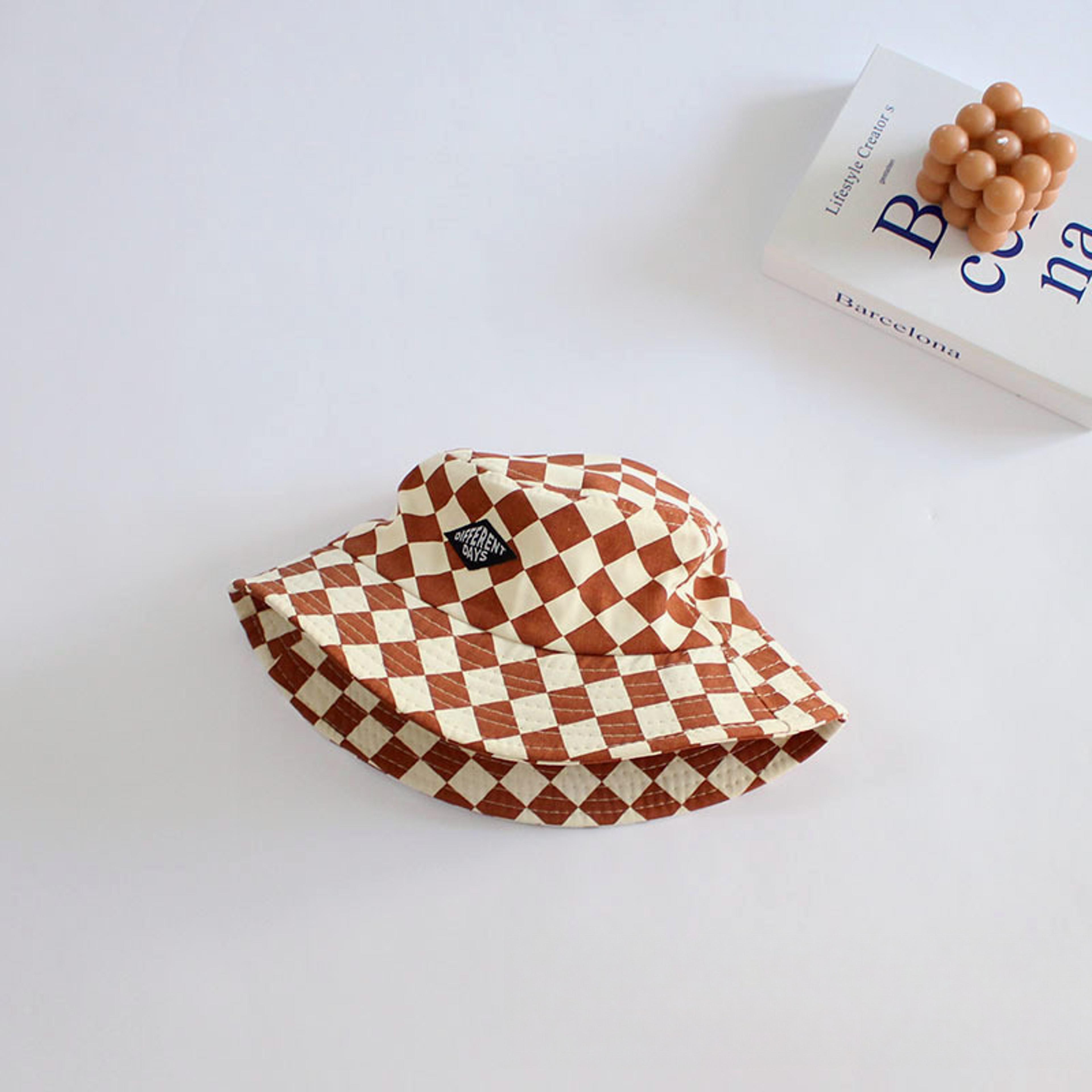 Kids Bucket Hat Checkerboard Plaid Toddler Sun Hat For Boys And Girls 6