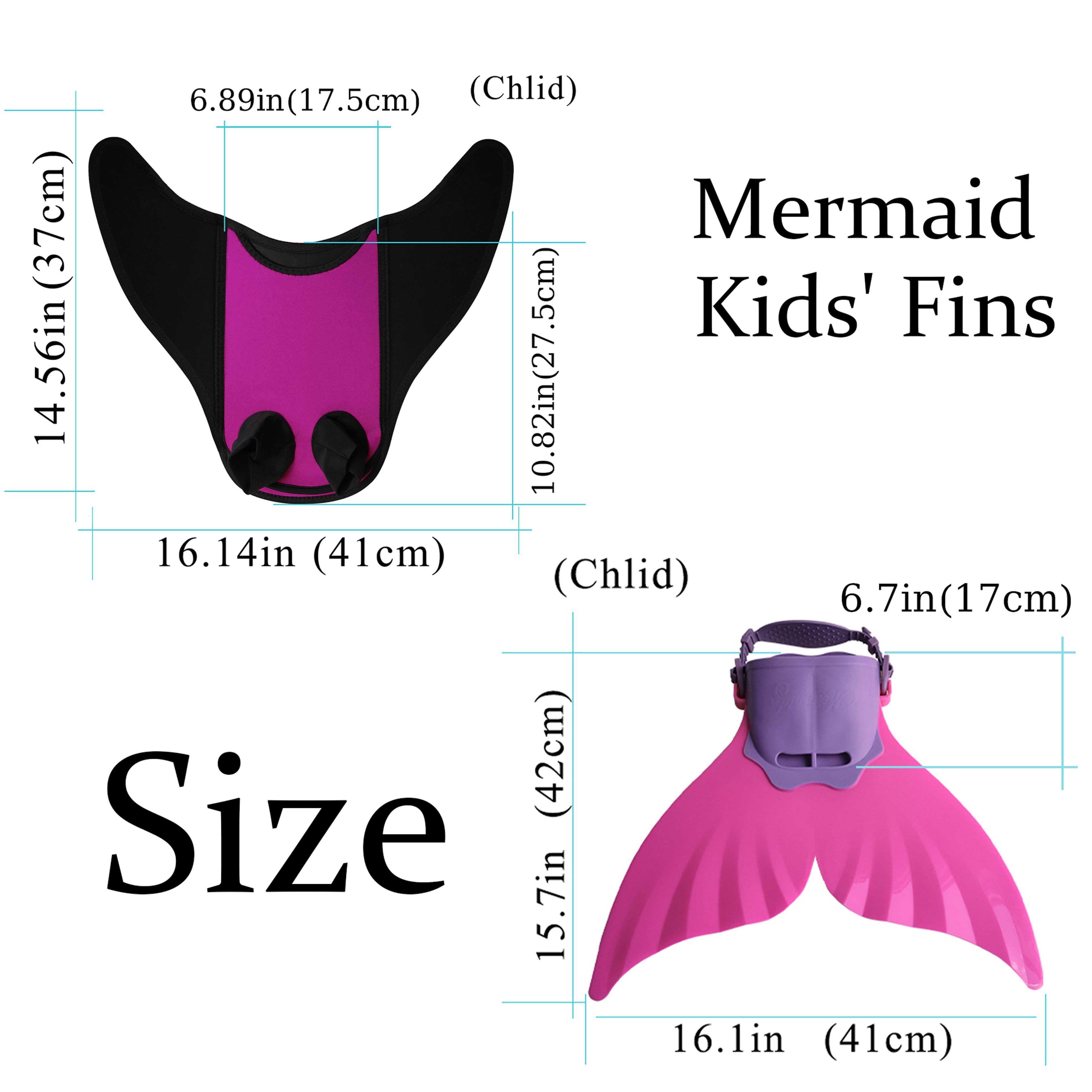 Mermaid Monofin Swim Fins For Kids Fun Water Adventures And Swimming Practice 1