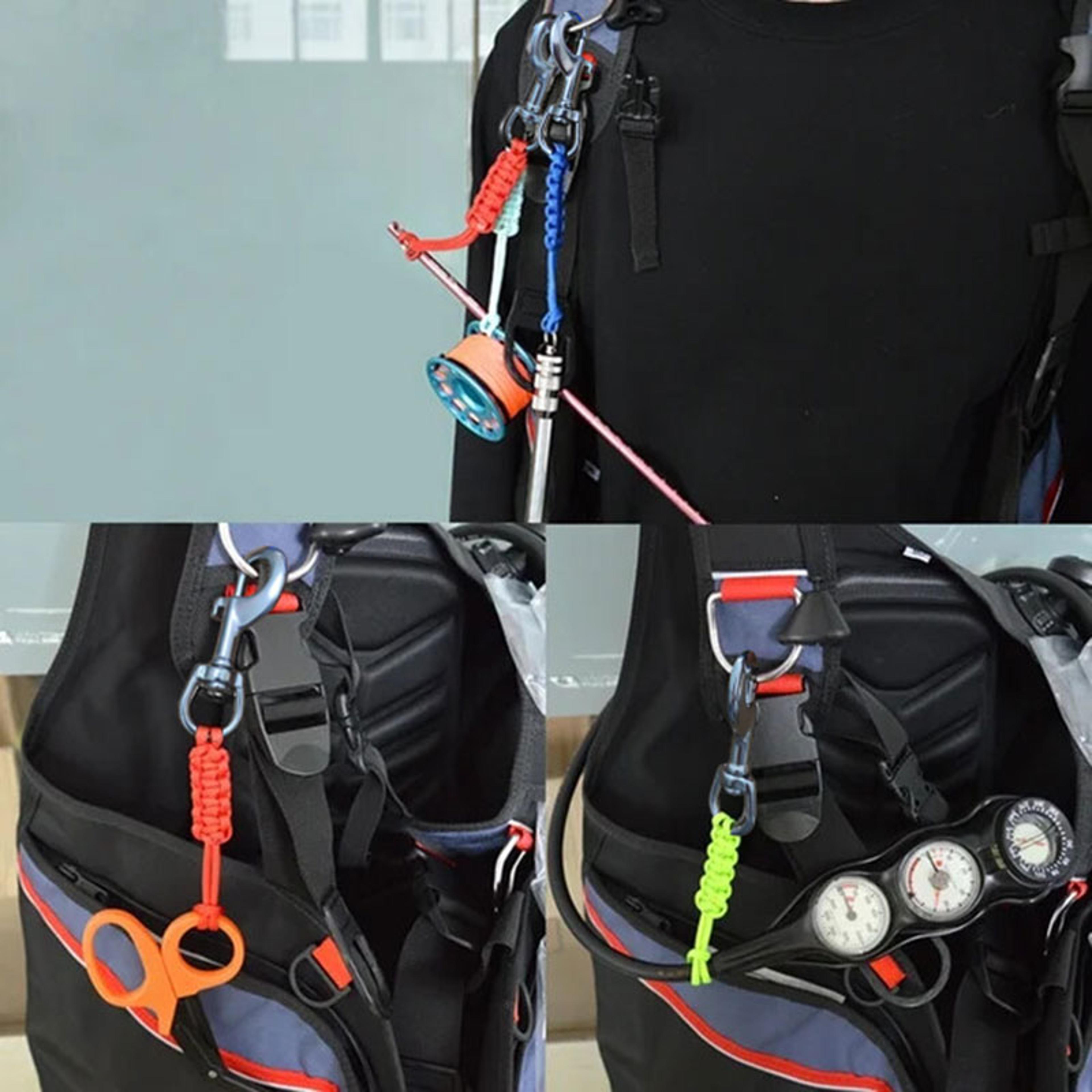 Scuba Diving Lanyard With Swivel Bolt Snap Hook Anti Loss Safety Rope For Camera Light Knife 1