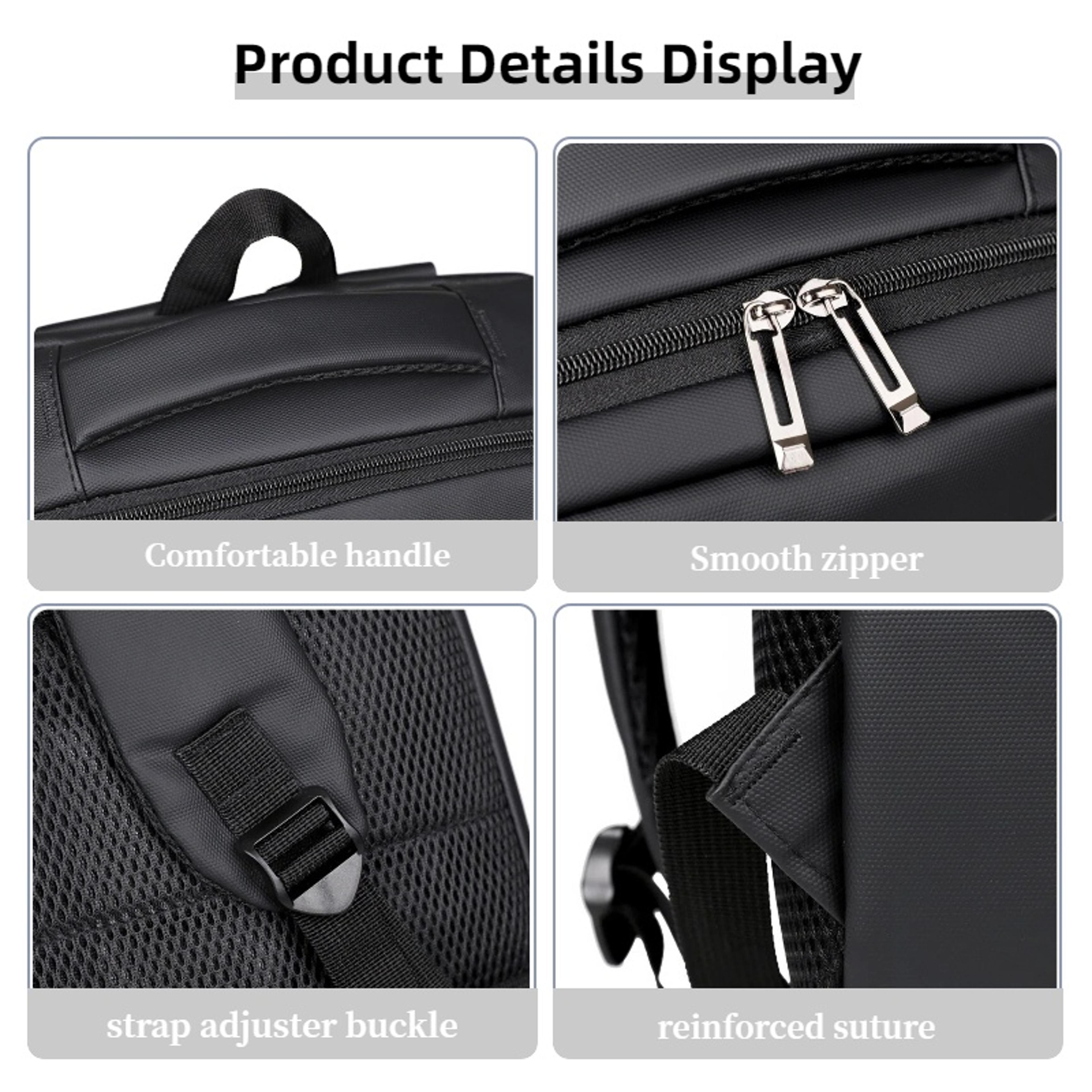 Mens Large Capacity Business Laptop Backpack With Multi Compartments For Work Travel 2
