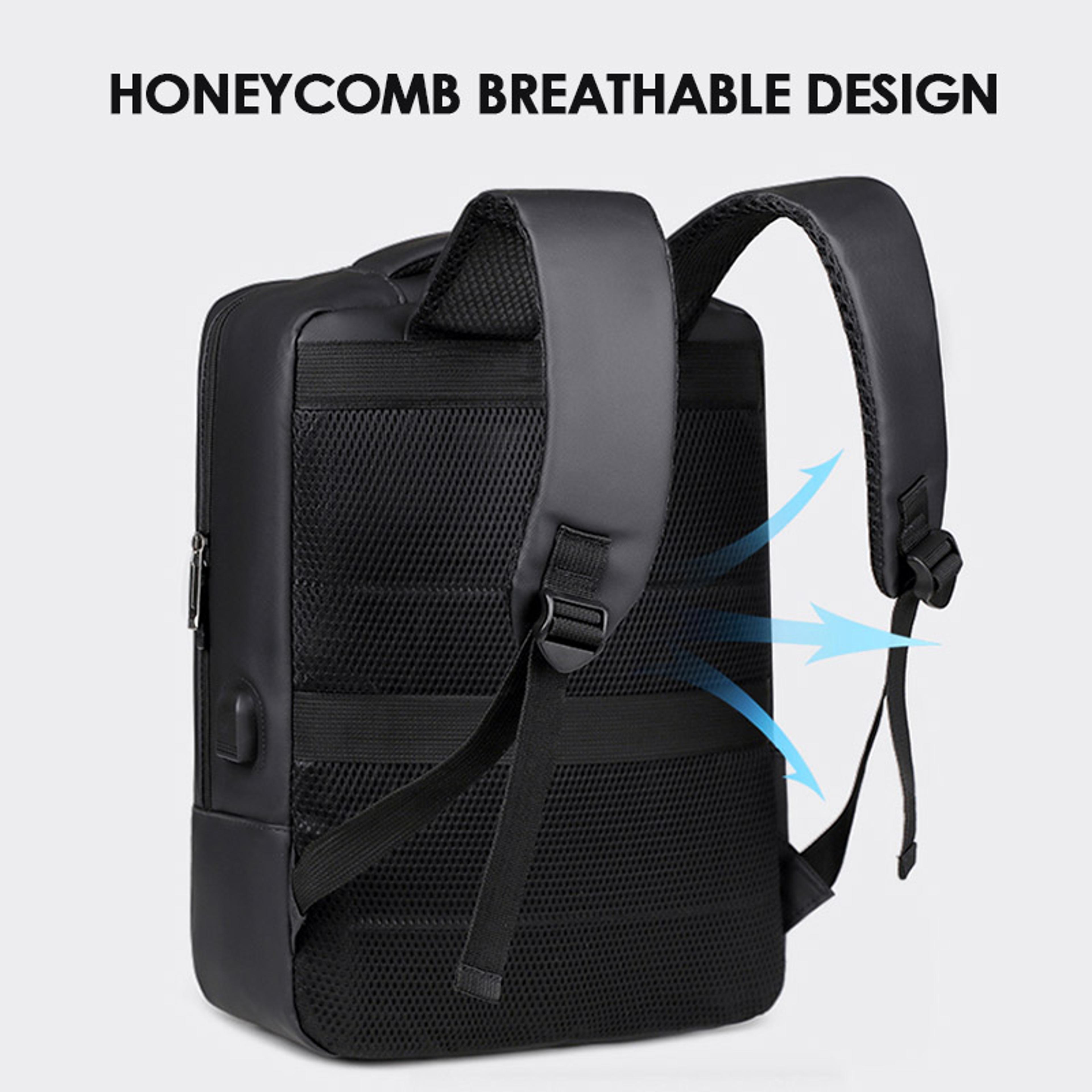 Mens Large Capacity Business Laptop Backpack With Multi Compartments For Work Travel 3