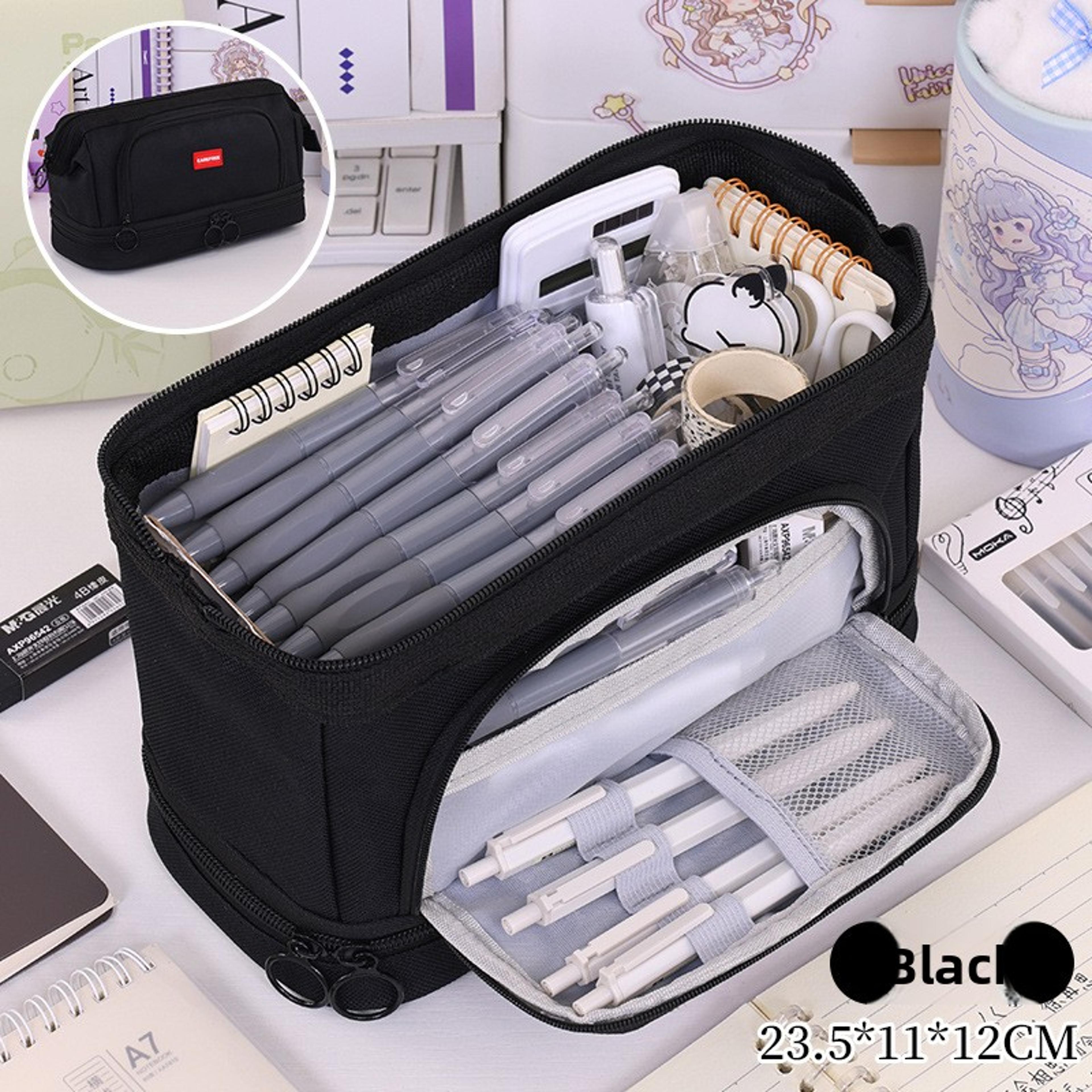 Large Capacity Double Layer Pencil Case Organizer For School Office Supplies 6