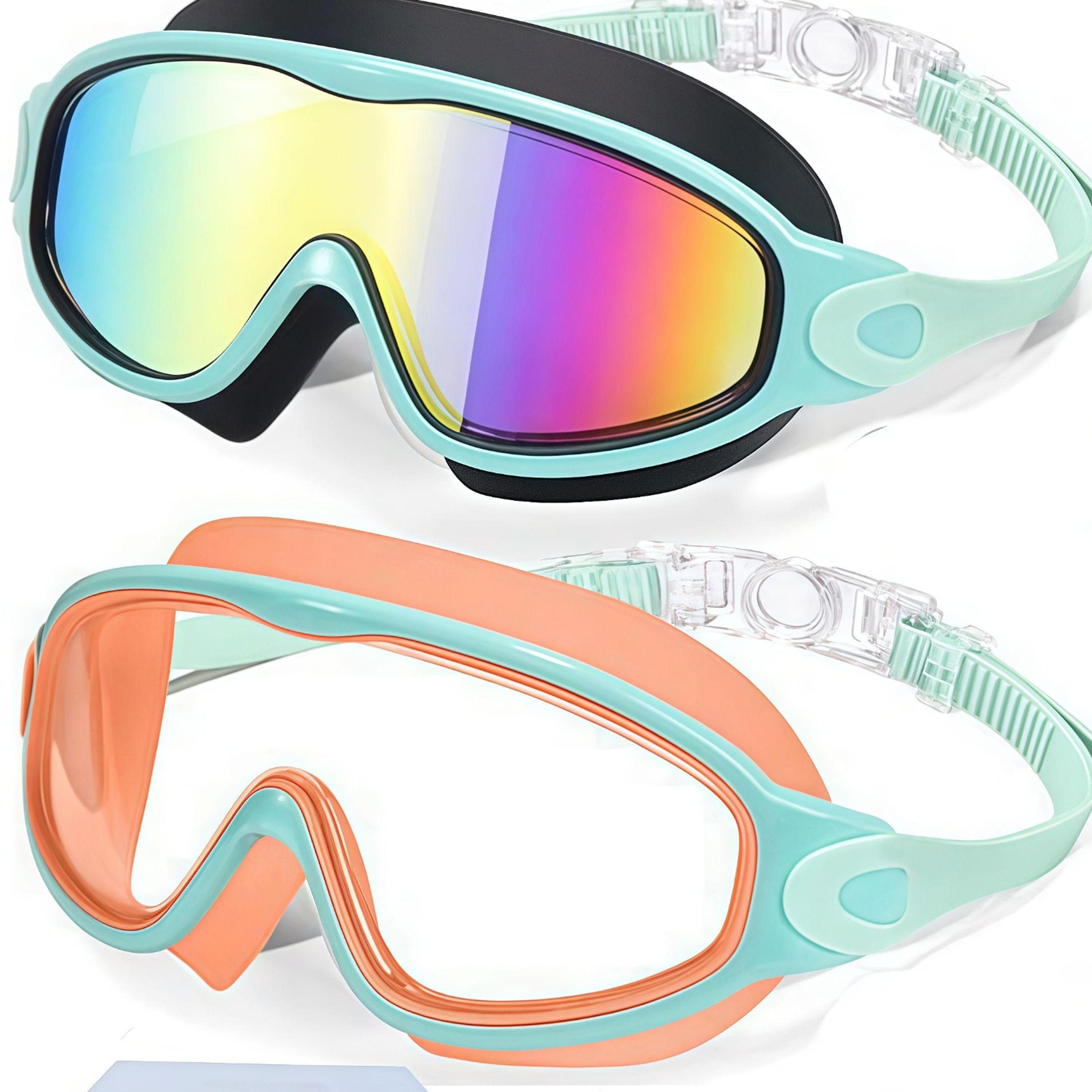 Youth Swim Goggles Pack Anti Fog UV Protection Wide View Swimming Gogglesjpg