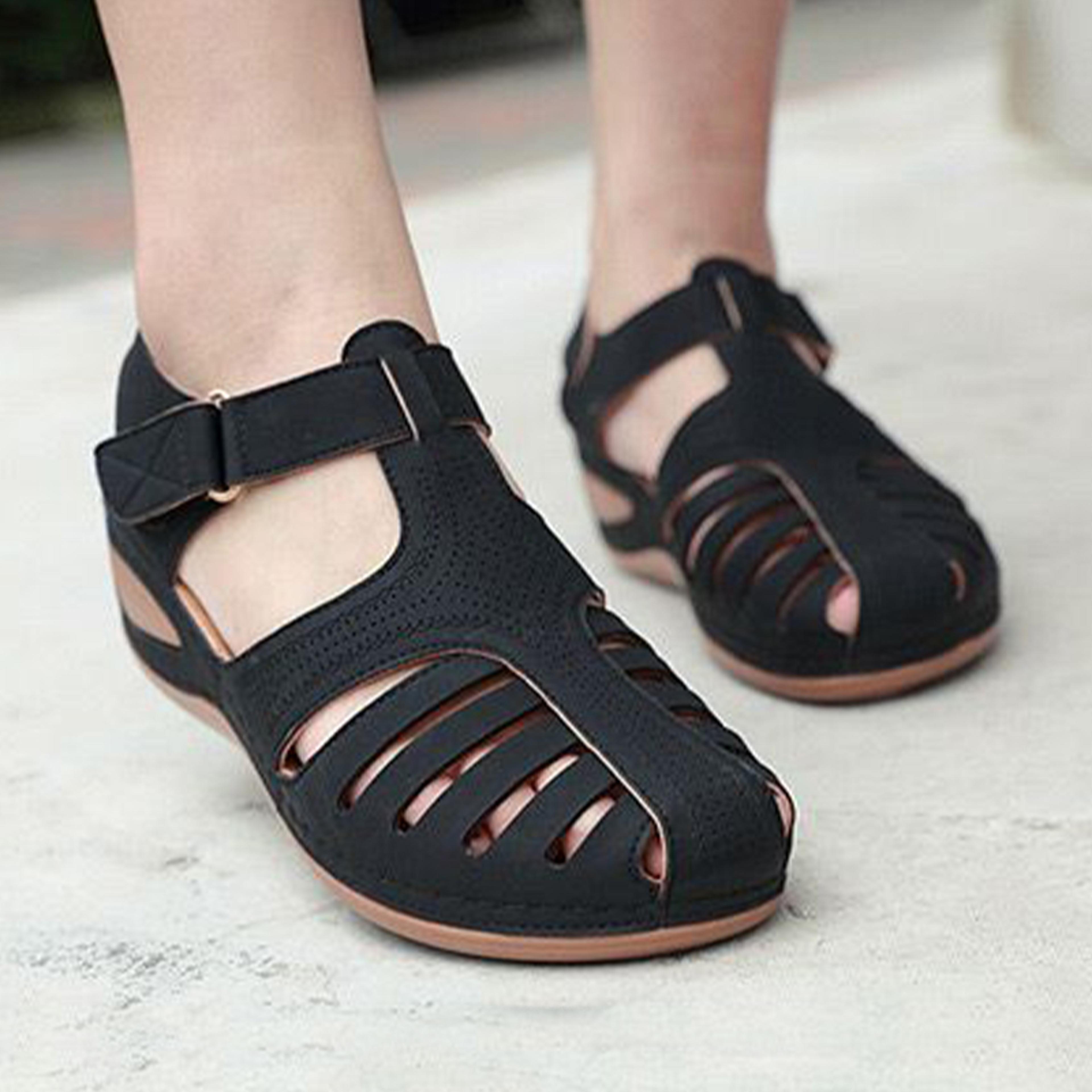 premium orthopedic new womens sandals bunion corrector flats with soft sole, casual beach wedge vulcanized shoes