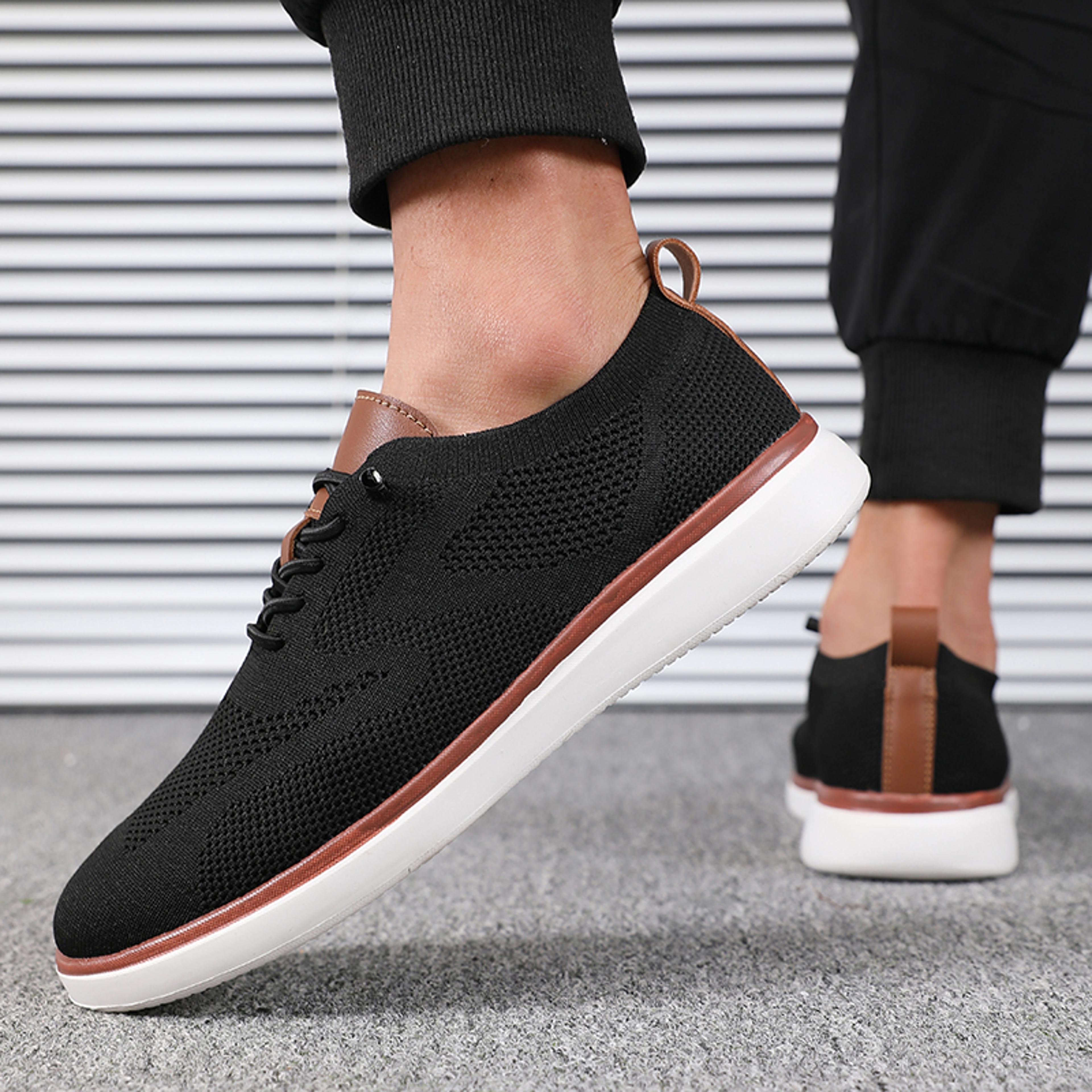 Comfortable Mens Lightweight Knitted Walking Shoes Breathable AllDay Fit For Daily Wear  Outdoor Hi 3