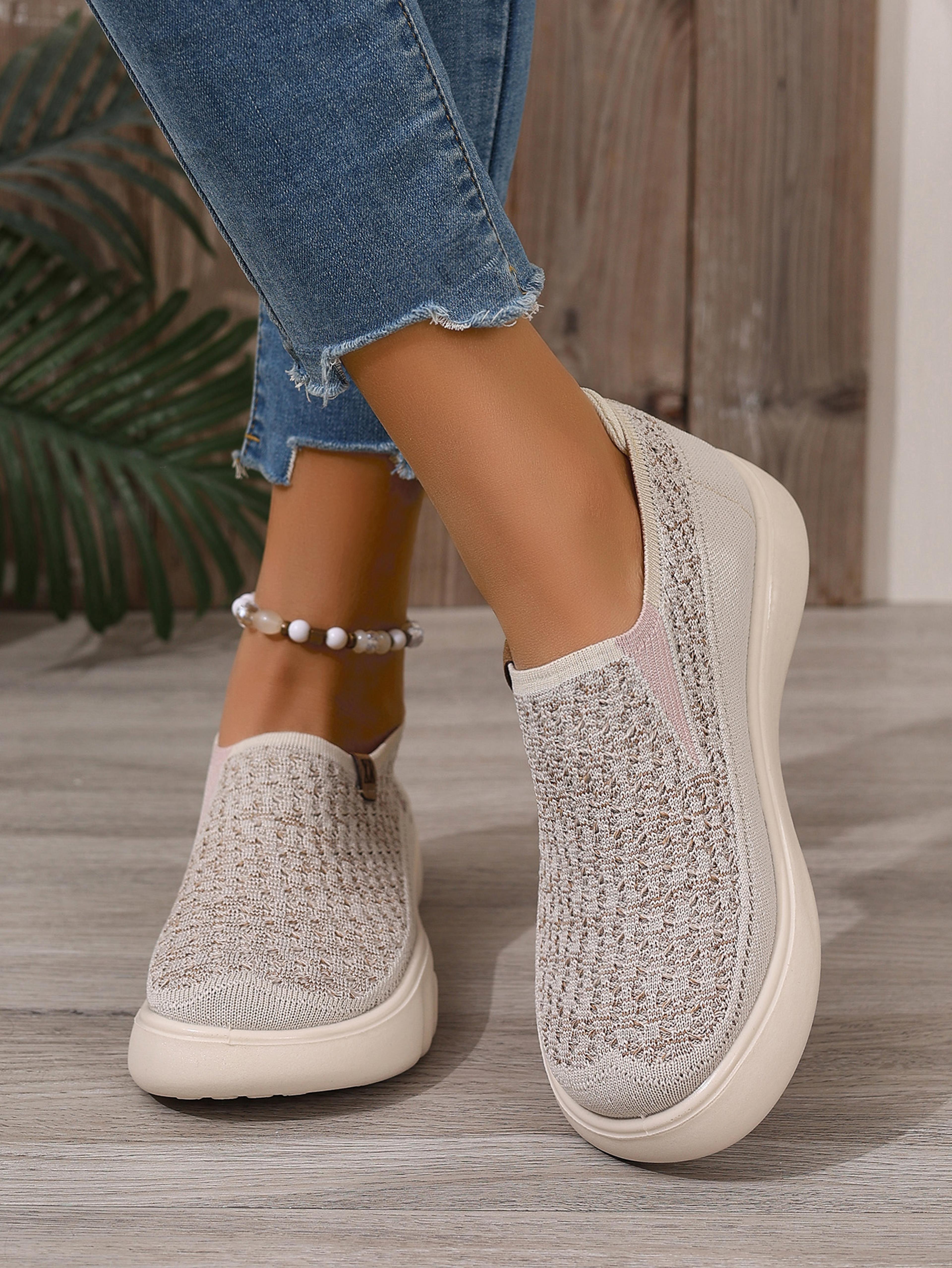 new womens breathable soft soled walking shoes, lightweight casual sports flats for outdoor travel, boating & everyday