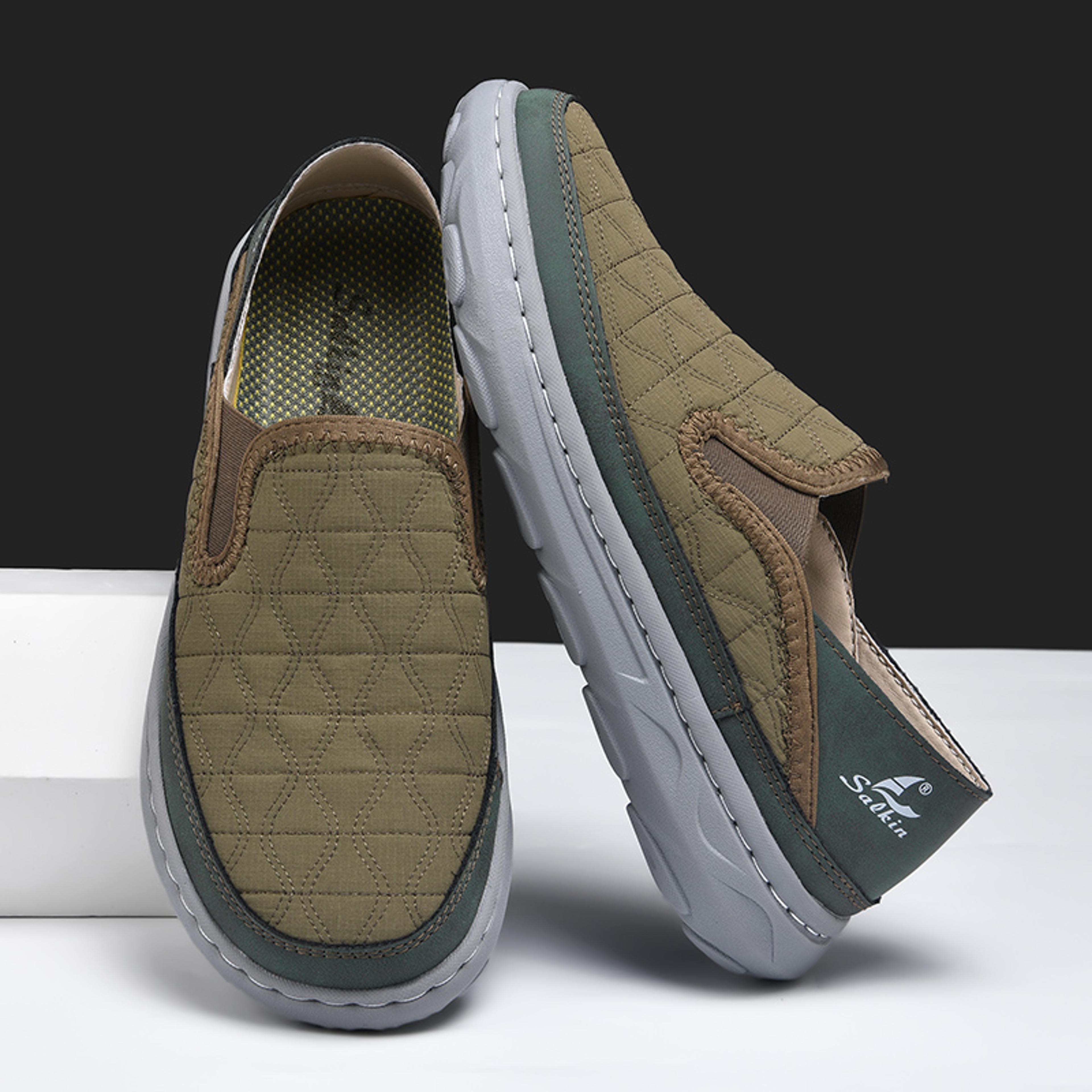 lightweight slip on loafers men casual shoes, new spring breathable sneakers, outdoor walking elastic flats