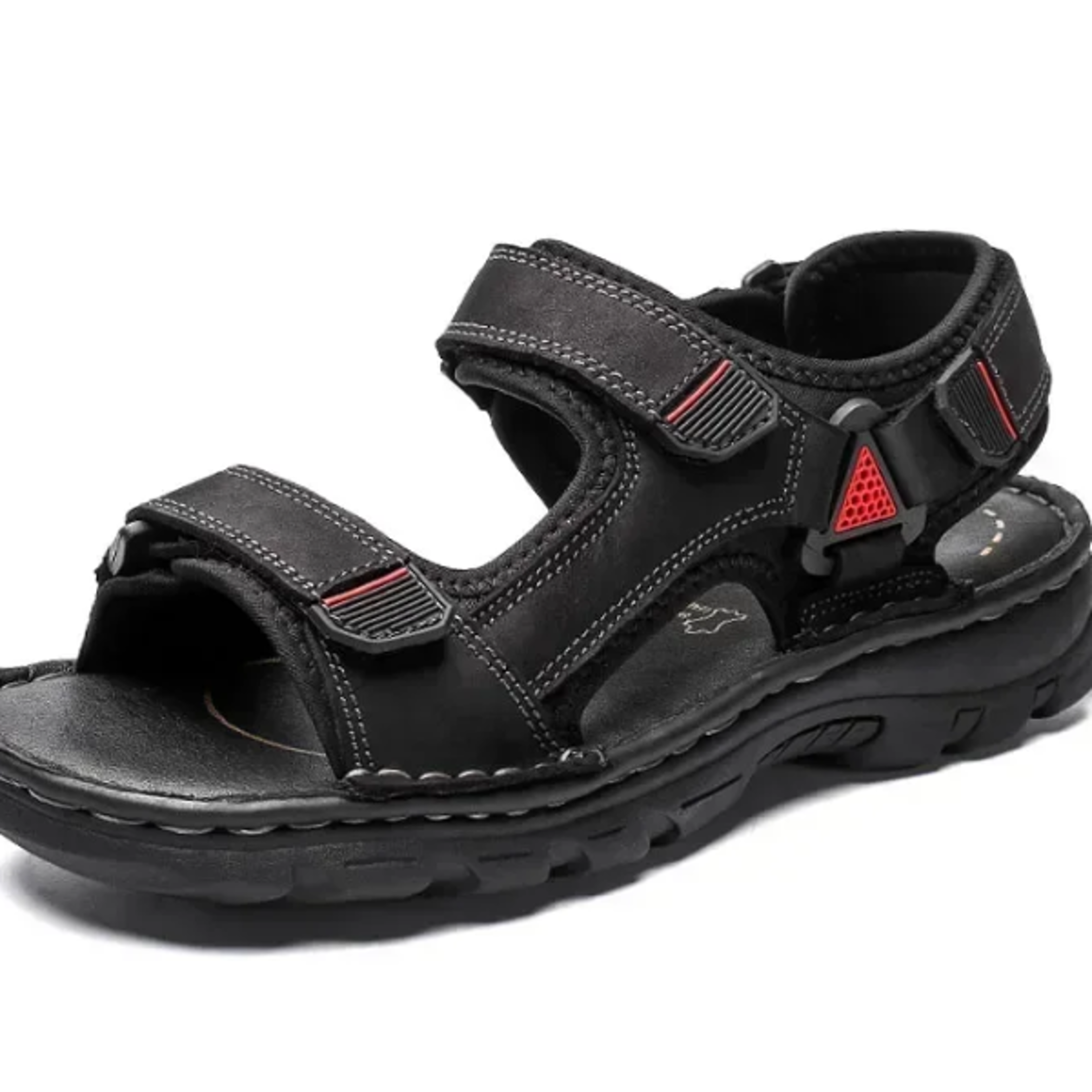 fashion outdoor non-slip sneakers, male genuine leather sandals, summer casual men shoes, vacation beach shoes