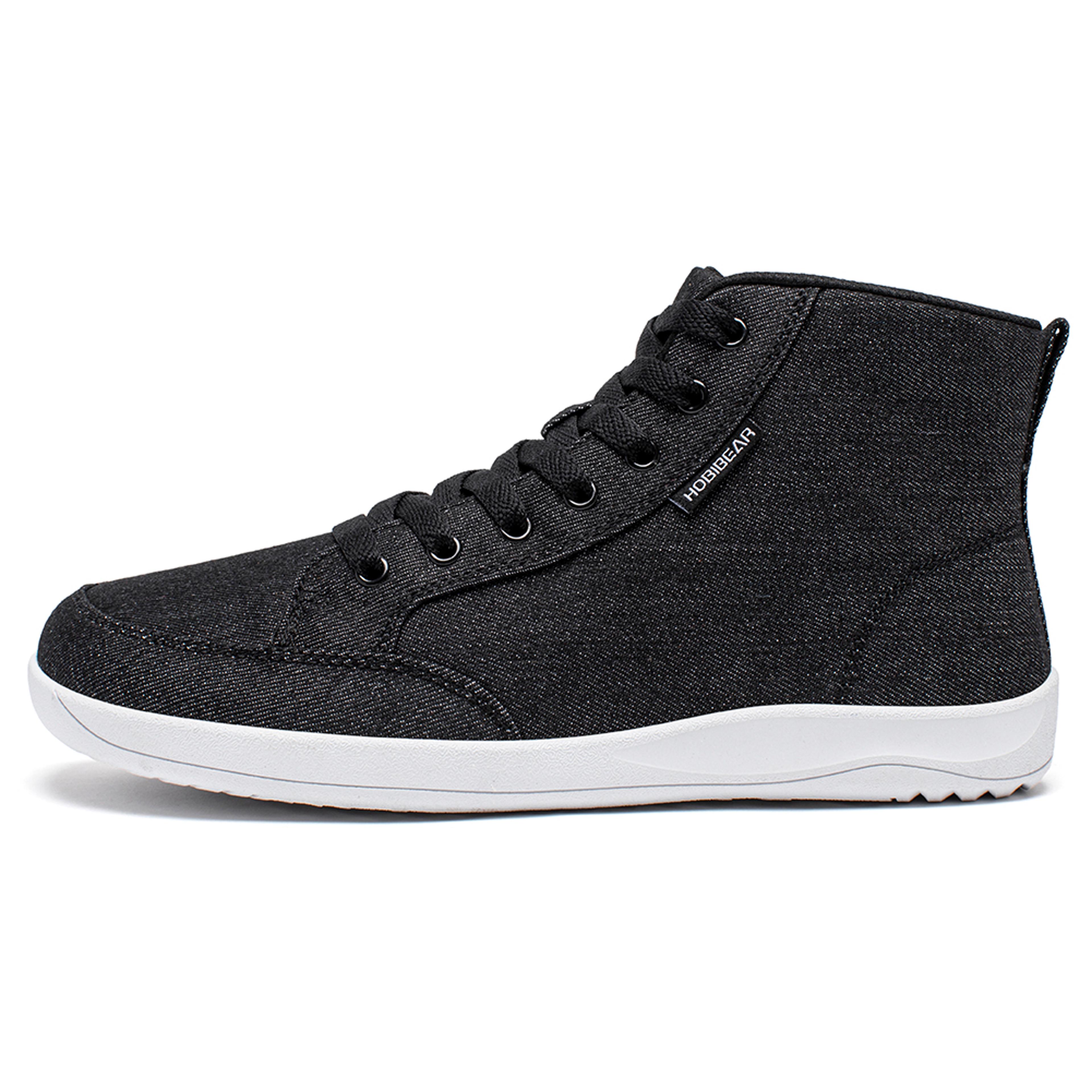 Unisex MidTop Canvas Sneakers Zero Drop Lace Up Outdoor Walking Shoes Wide Toe Box Barefoot Shoes 5