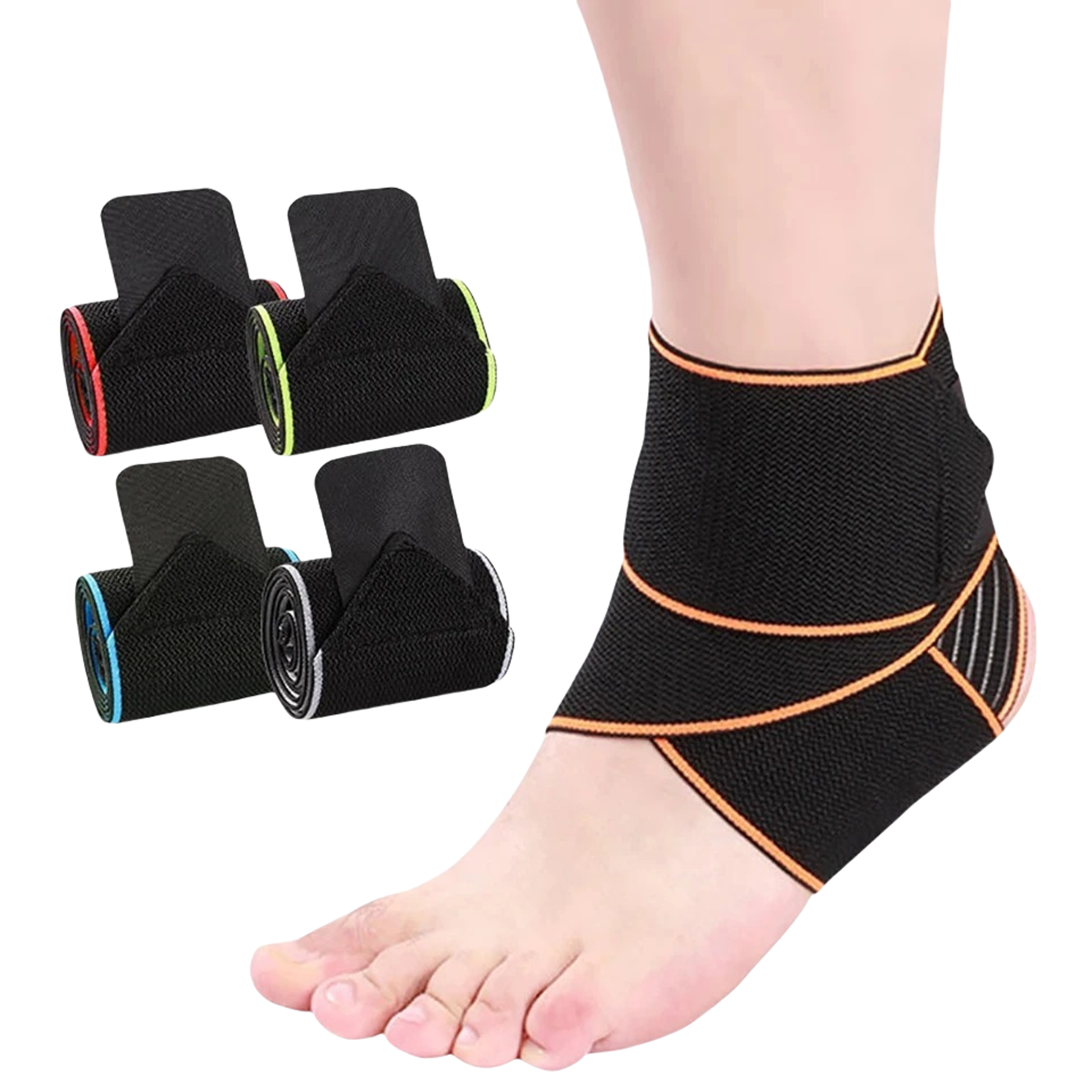 sports strain wraps bandages weave, professional elastic ankle support brace, ankle protector for fitness running
