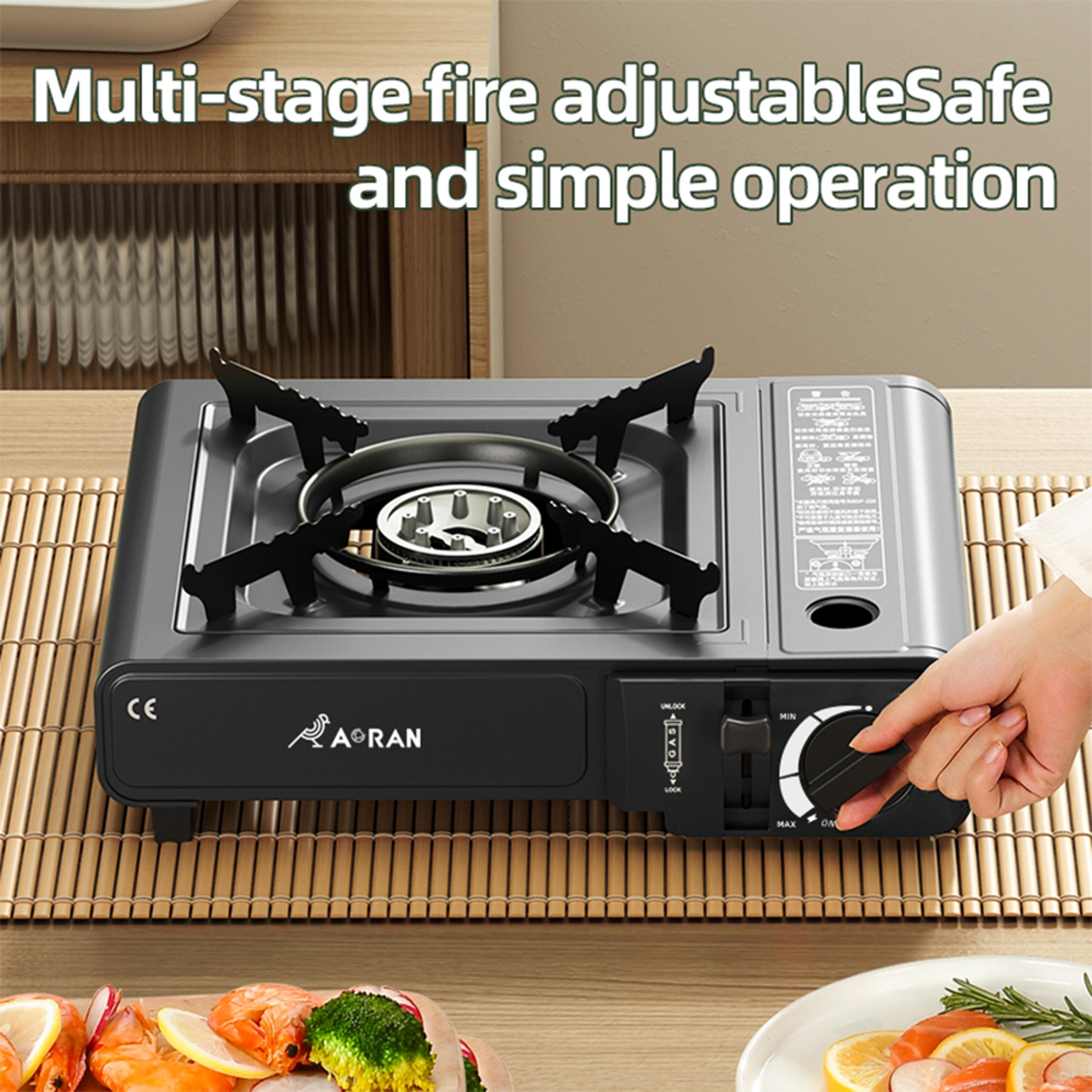 portable outdoor high fire gas stove, household cassette stove grill, ideal for camping kitchen barbecue