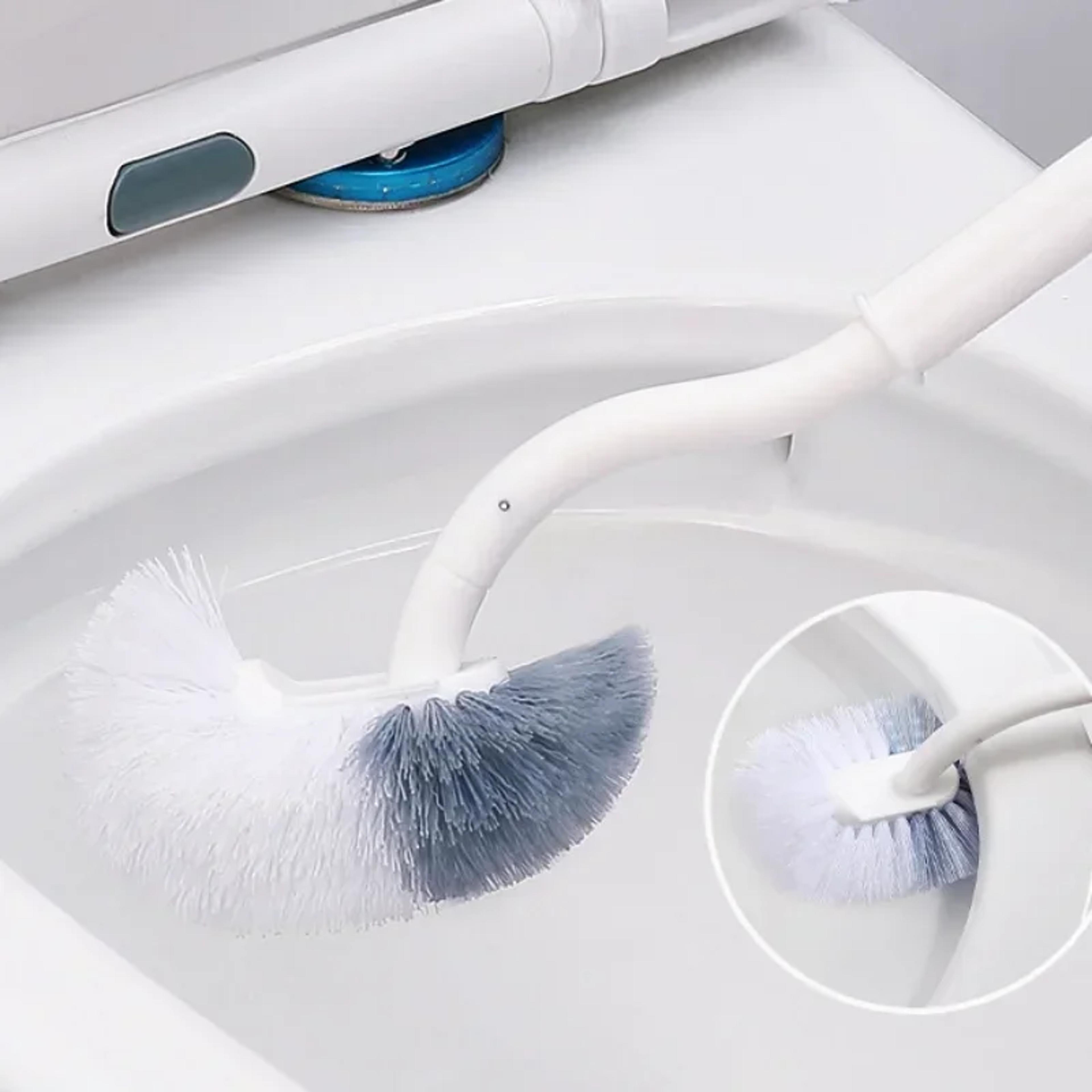 SCurve Wall Mount Toilet Brush Angled Head Gap Cleaner With Soft Bristles For Bathroom Hygiene 3
