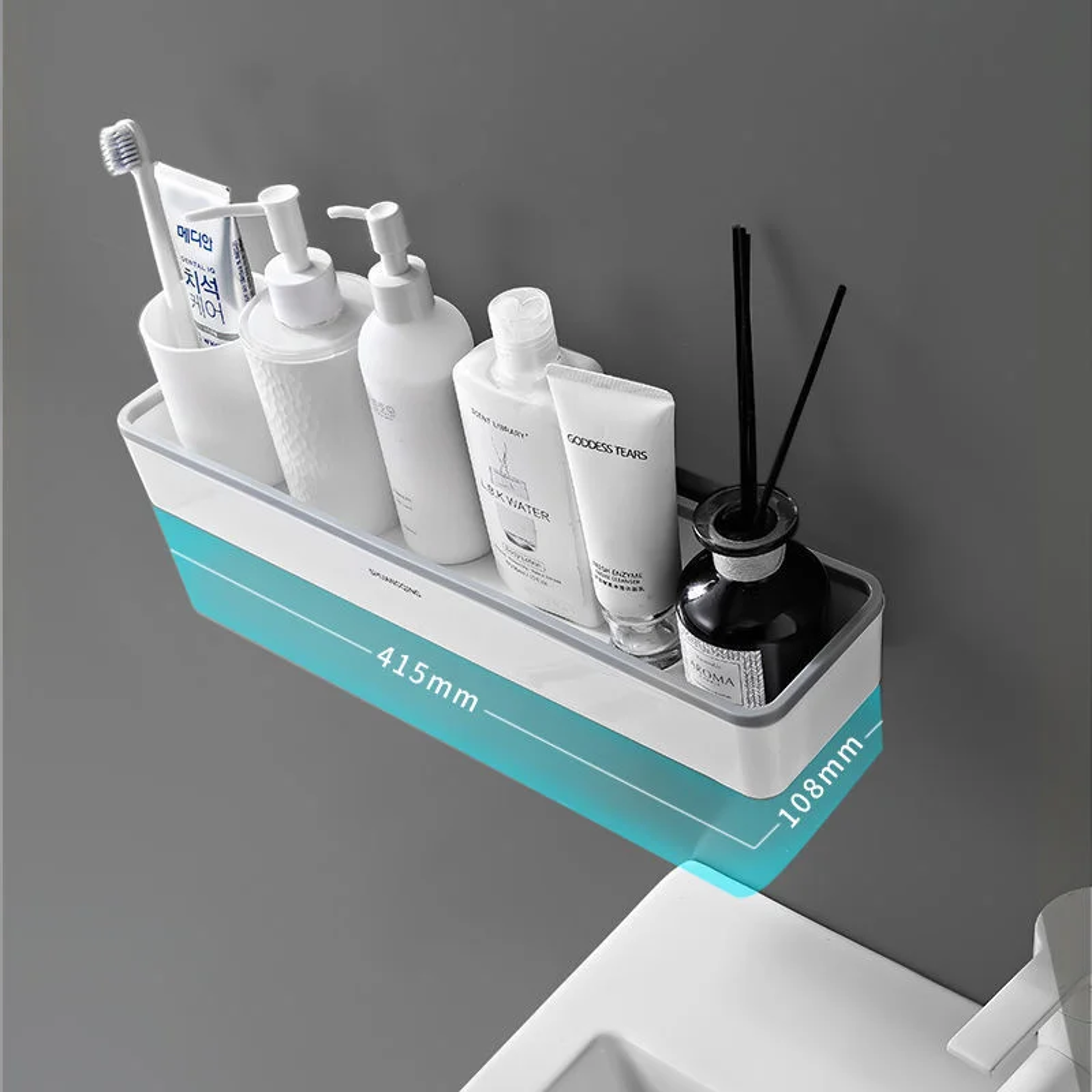 Toilet Bathroom Storage Cabinet Rack Wall Hanging Hole Free White Shelf Organizer For Above Toilet 2