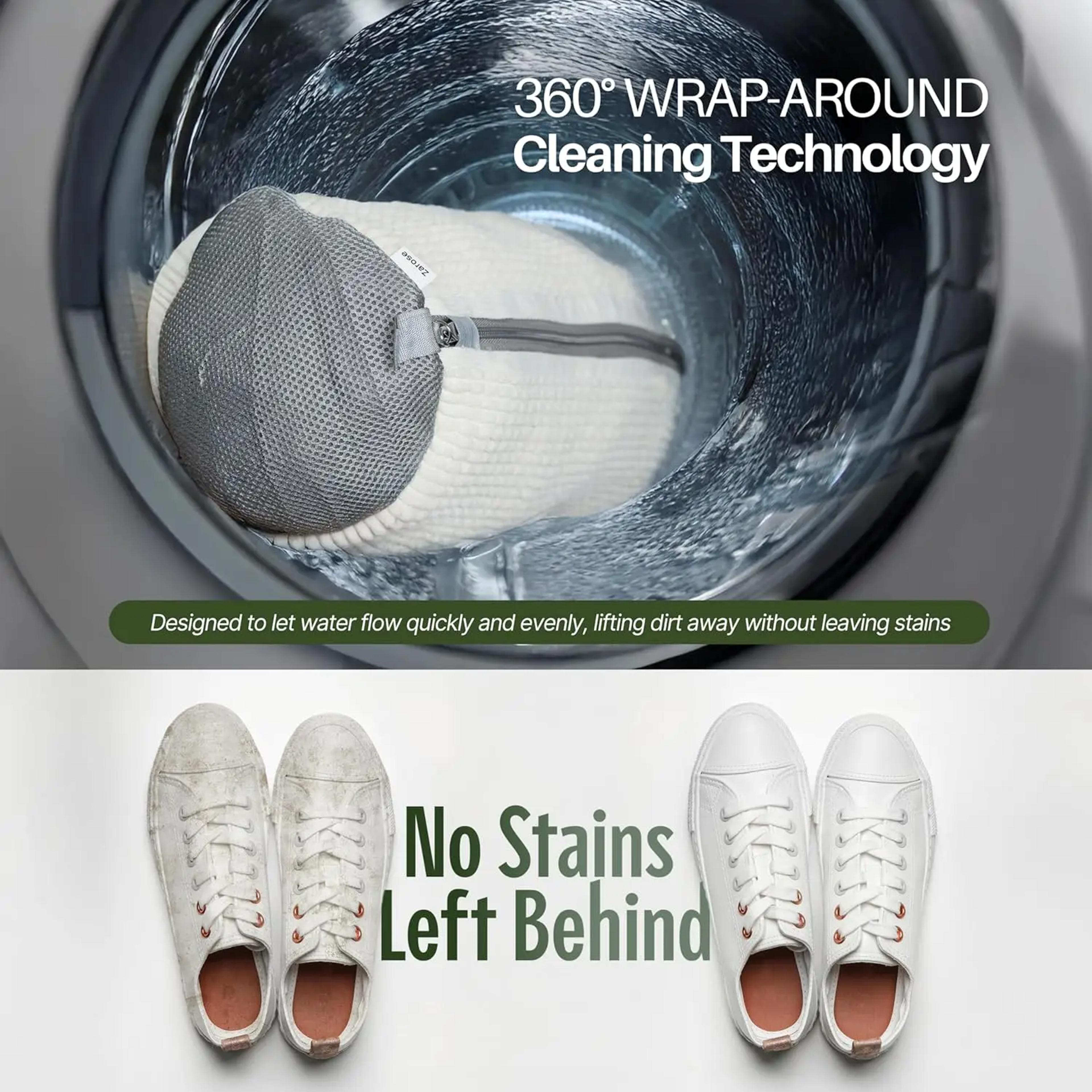 Washing Shoes Bag Protector Fluffy Fibers Polyester Laundry Shoe Washing Machine Bag Durable Sneake 2