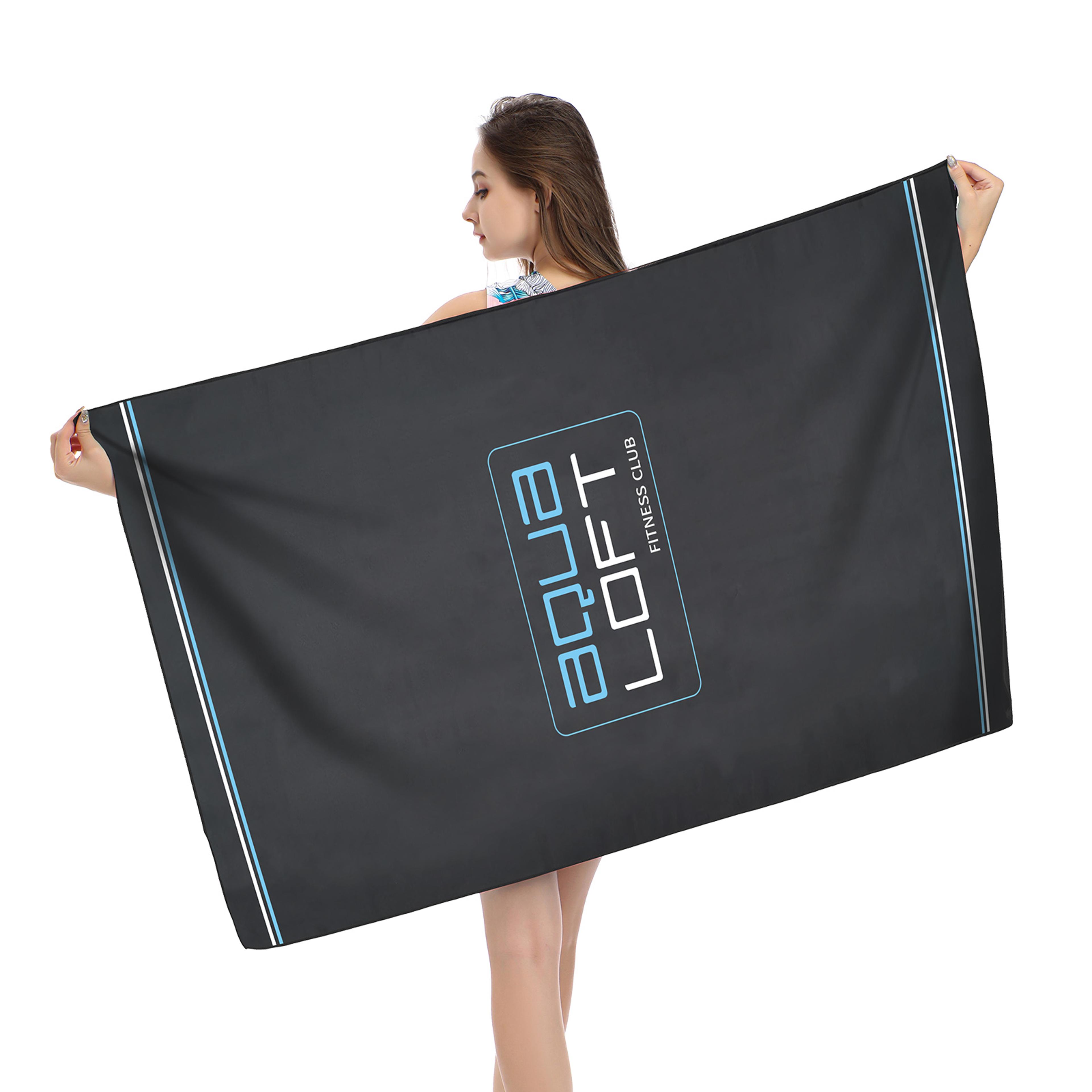 aqua microfiber quick dry sports towel, soft lightweight compact travel towel for sweat, ultra absorbent and fast drying