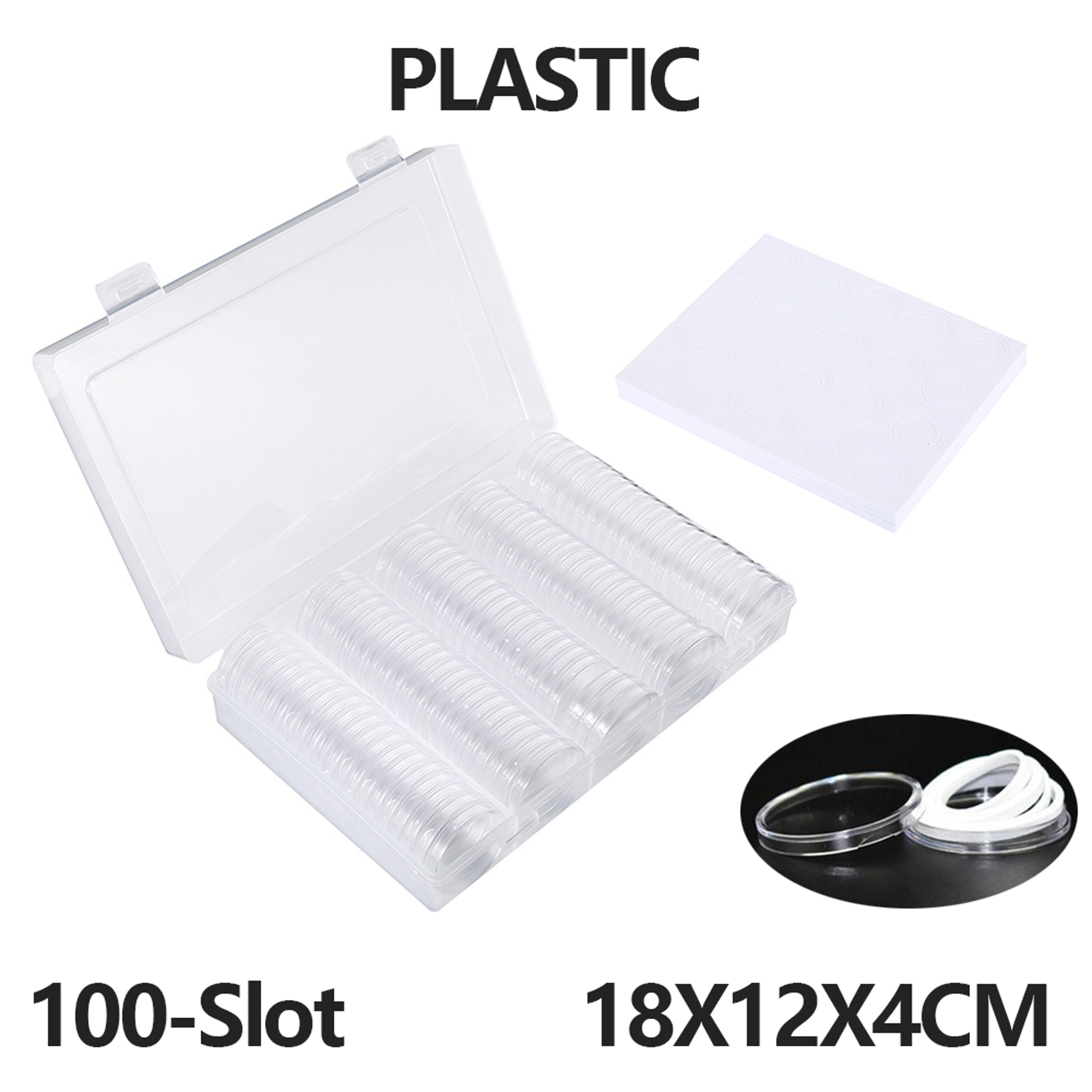 Clear Coin Capsule Universal Coin Storage Box With Adjustment Pad Adjustable Wooden Commemorative C 8
