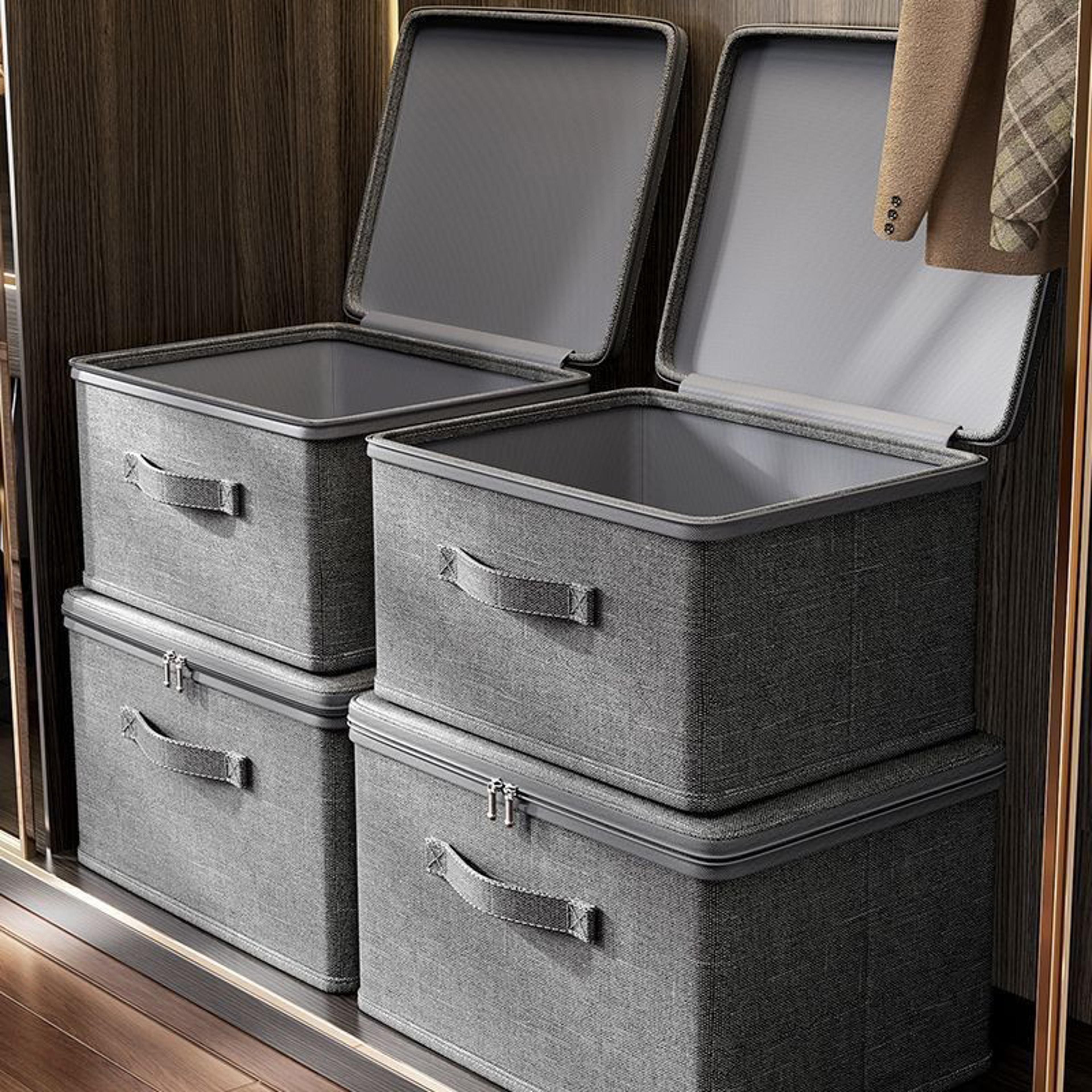 Clothes Storage Box With Zipper Large Capacity Folding Quilts Organizer Underwear Storage Bag For W 1