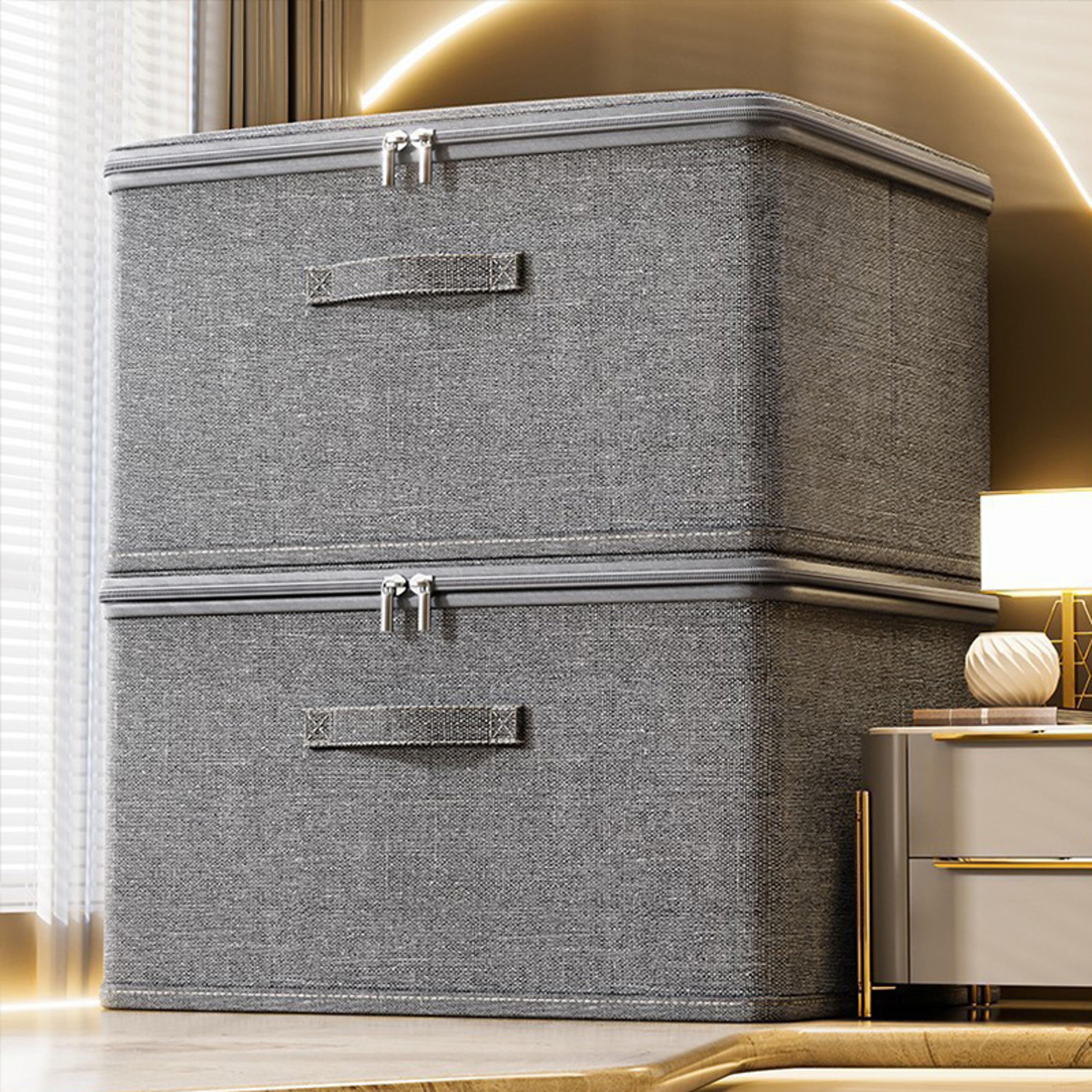 Clothes Storage Box With Zipper Large Capacity Folding Quilts Organizer Underwear Storage Bag For W 3