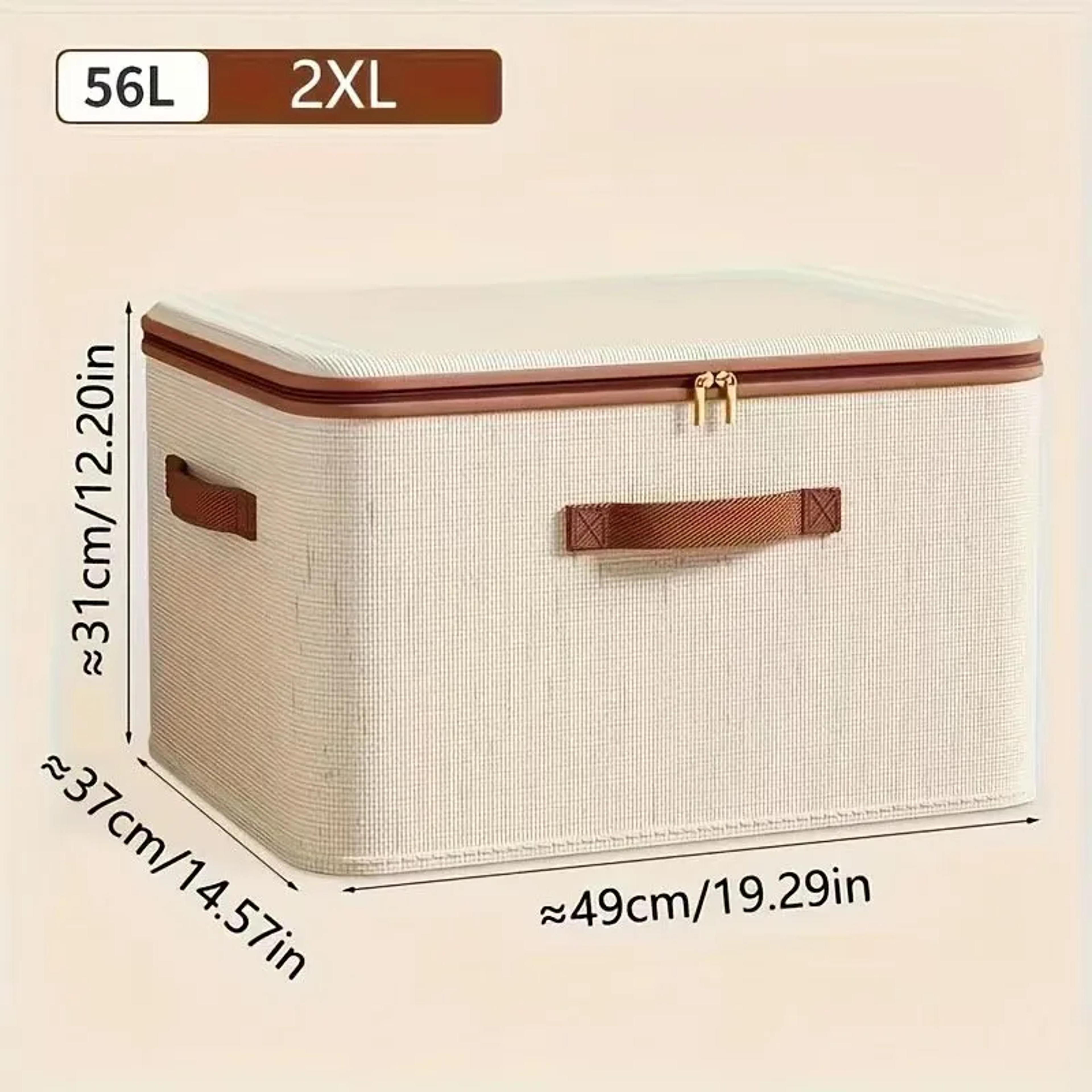 Large Household Storage Box Heavyduty Hard Shell Organizer Box For Clothes Toys Blankets Cotton Lin 7