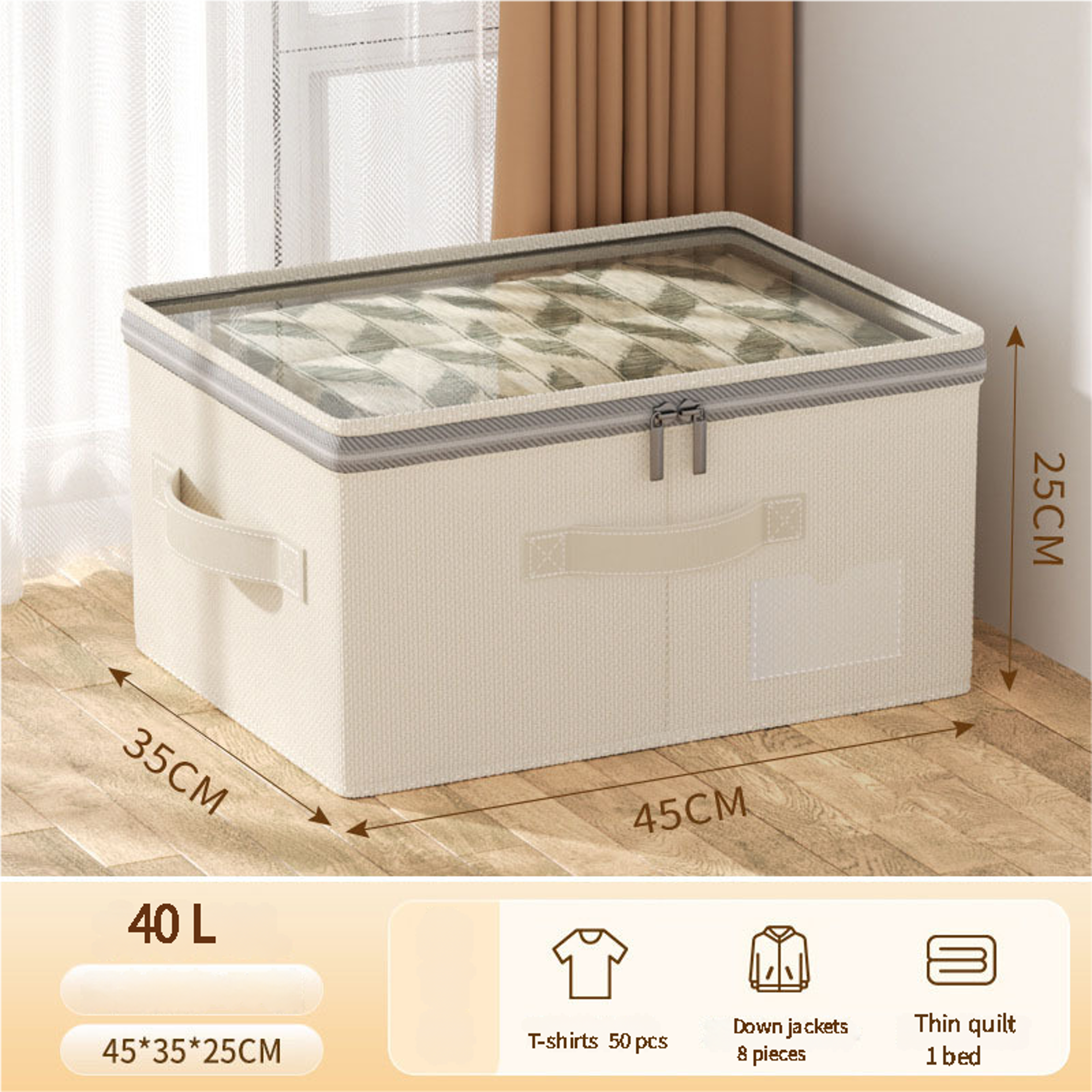Large Capacity Clothing Storage Box Foldable Storage Bin For Down Jacket Quilt Organizer Box With L 7