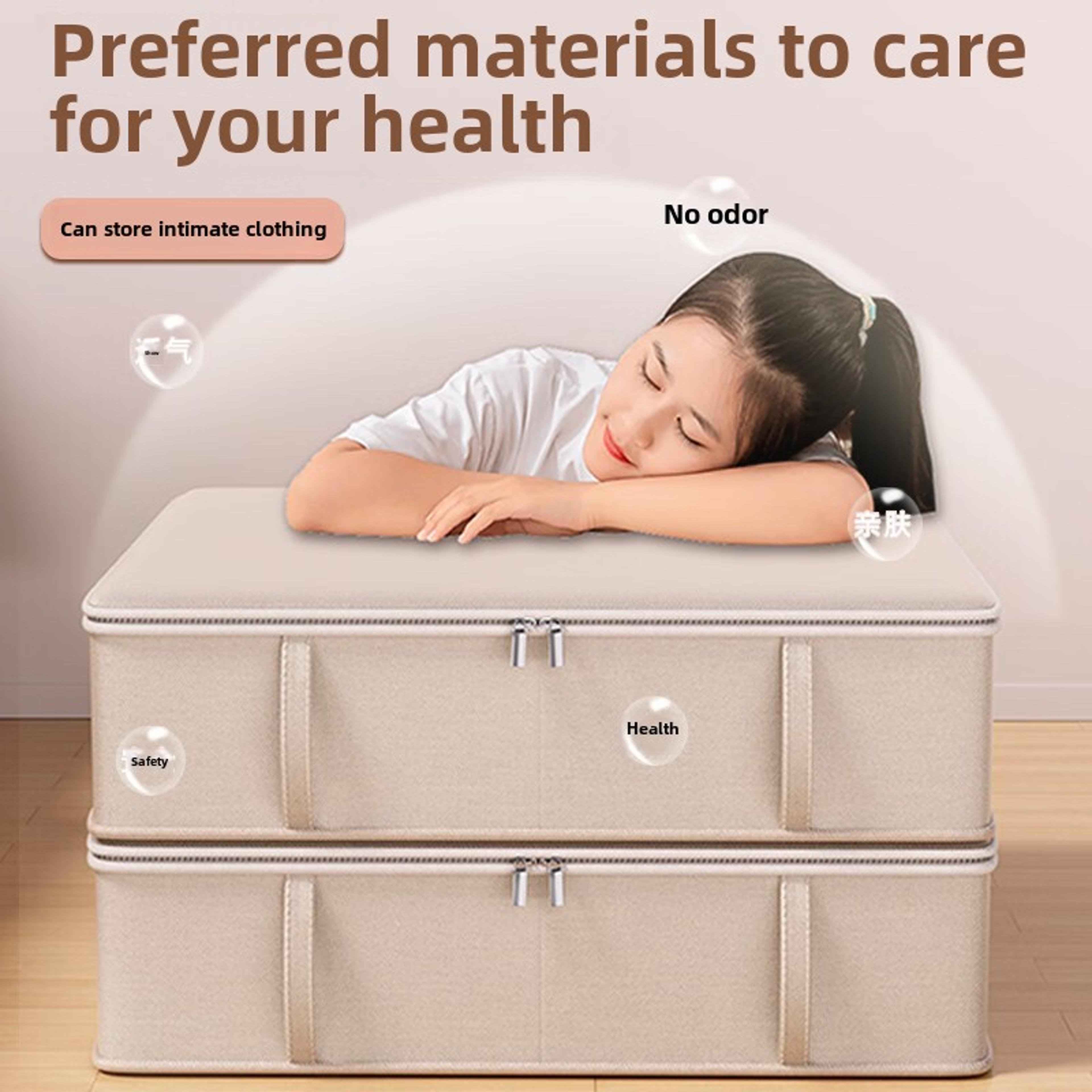 Oxford Fabric Board Underbed Storage Box Flat Drawer Design For Seasonal Clothes And Blankets Home