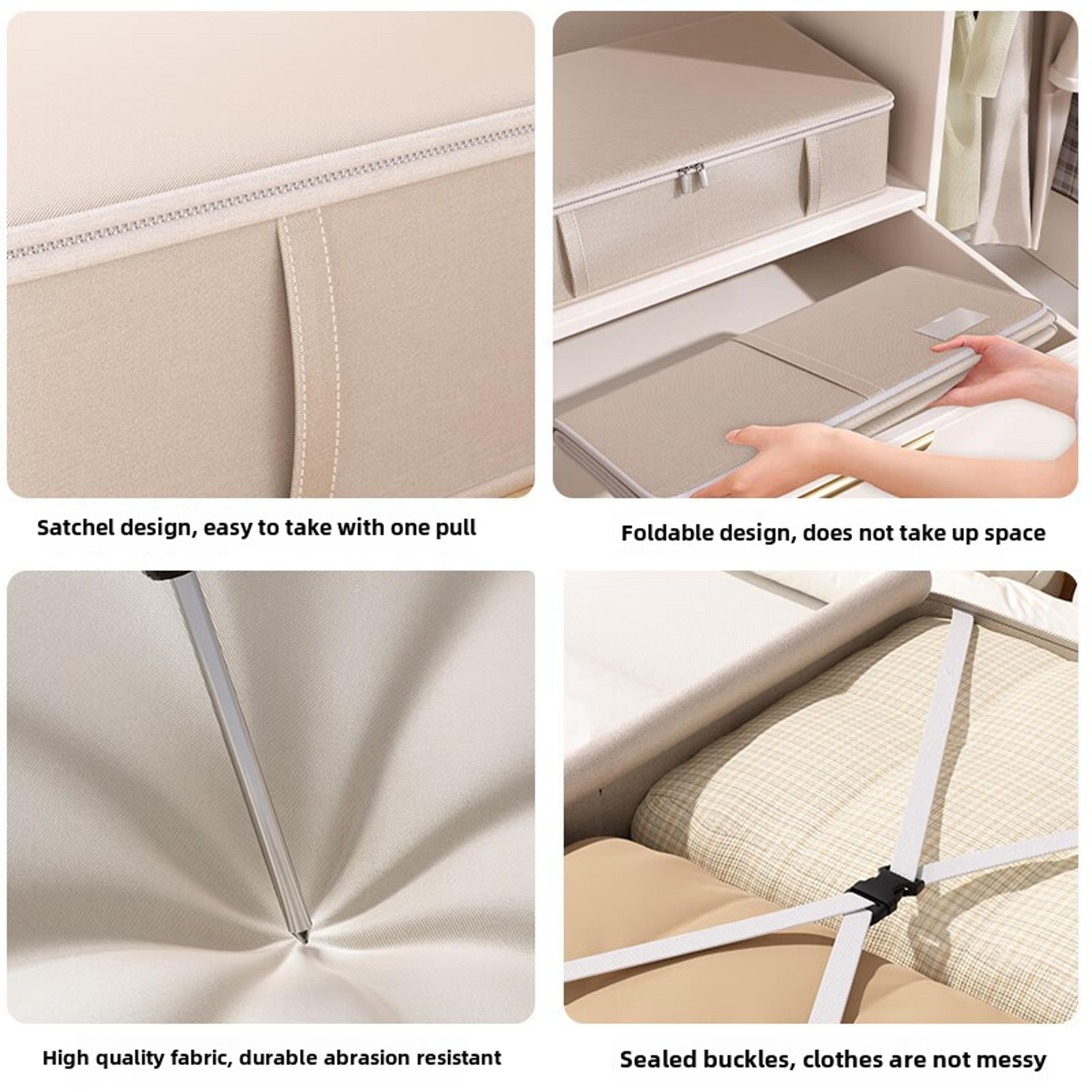 Oxford Fabric Board Underbed Storage Box Flat Drawer Design For Seasonal Clothes And Blankets Home