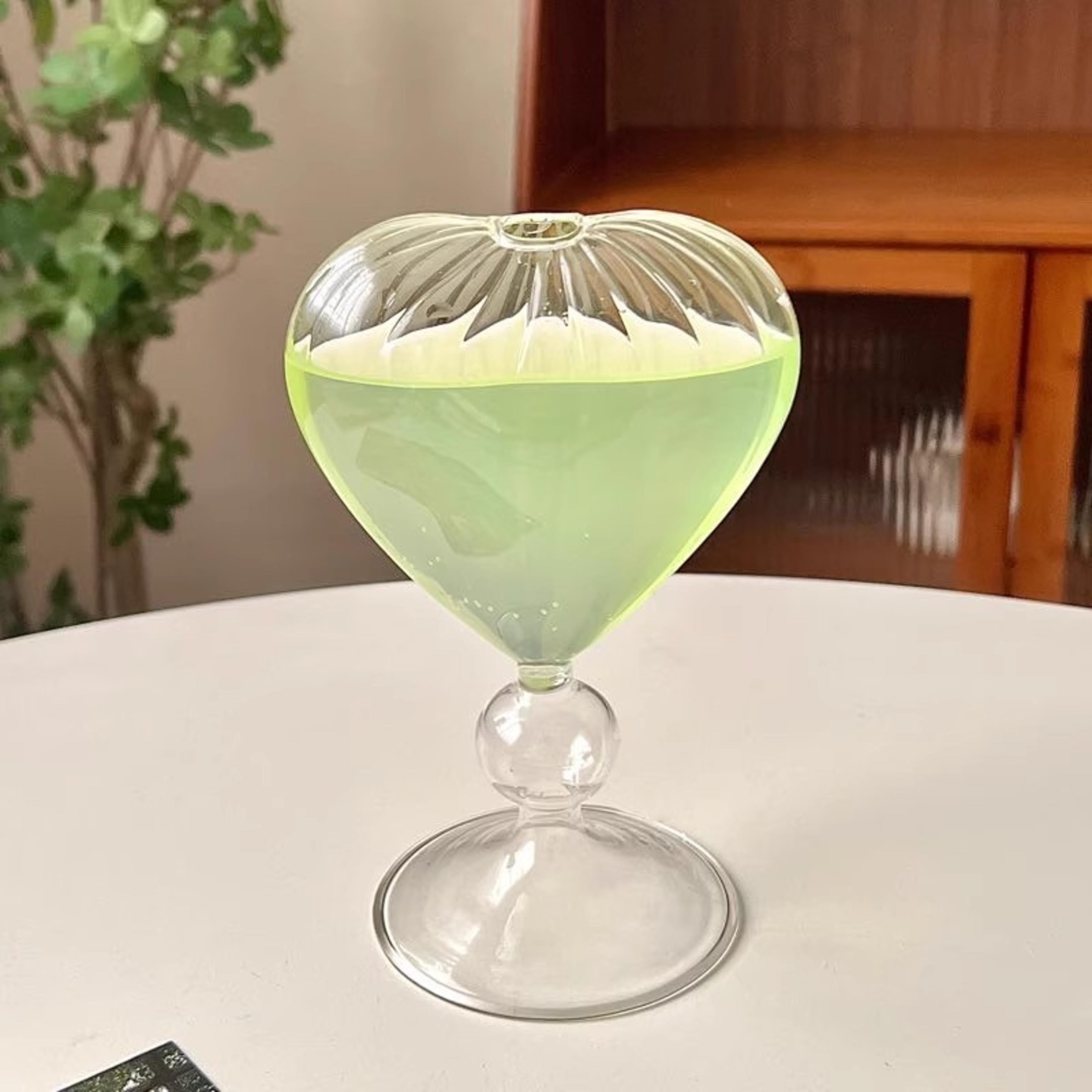 Heart Shape Drinking Glasses Juice Milk Tea Cup Glass Water Mug Iced Coffee Cups Cocktail Tumbler D 1