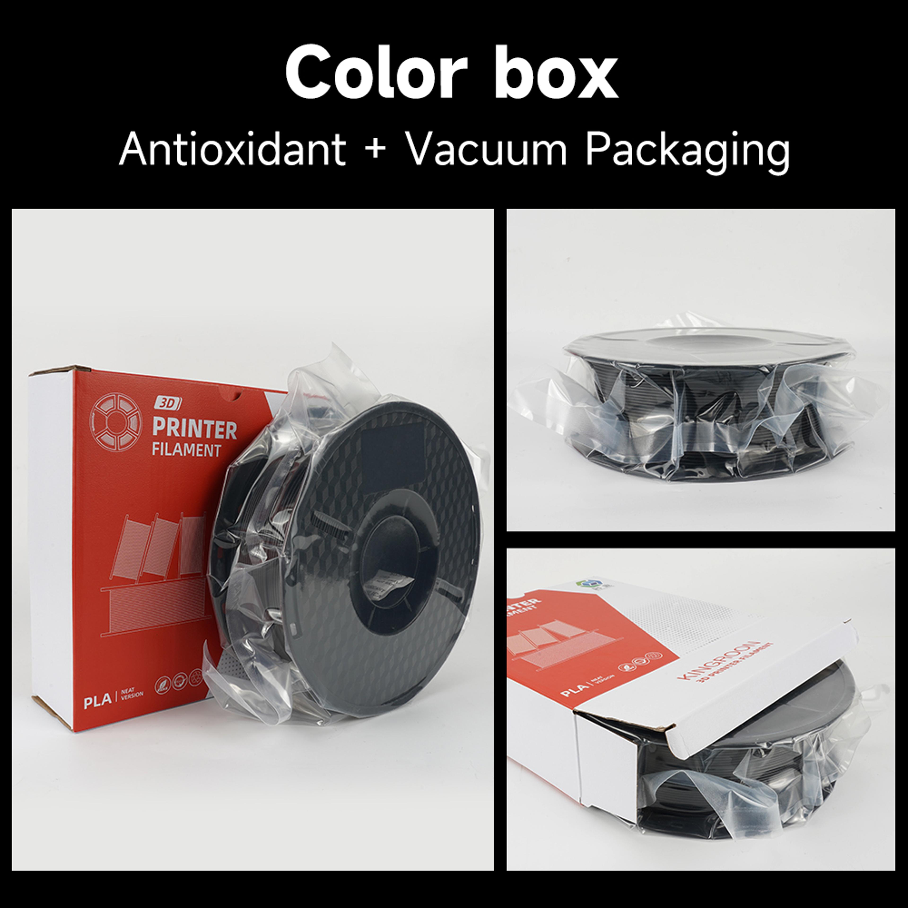KINGROON PLAABSPETG Filament Black White Gray Rolls PLA PETG Plastic For 3D Printer 4