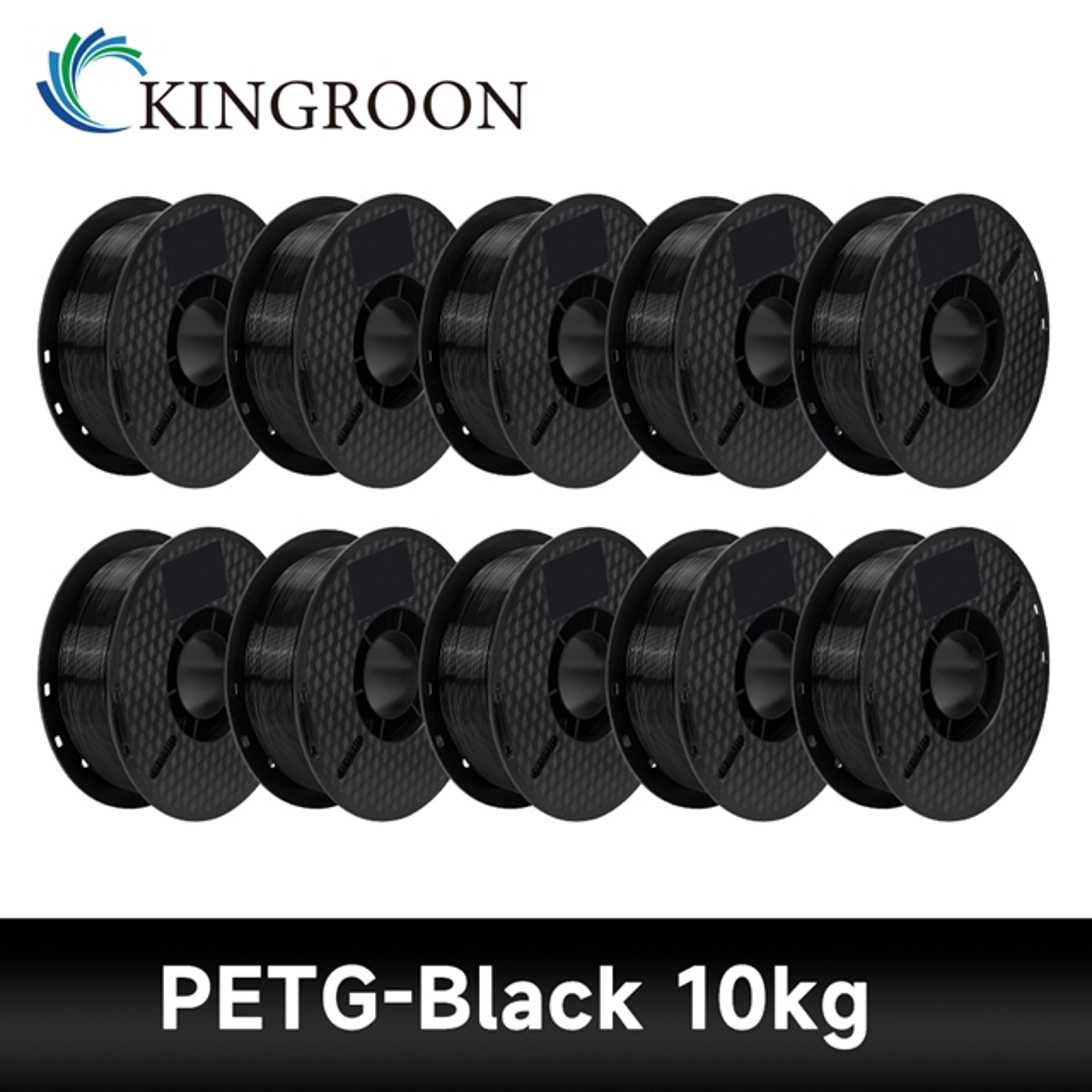 KINGROON PLAABSPETG Filament Black White Gray Rolls PLA PETG Plastic For 3D Printer 15