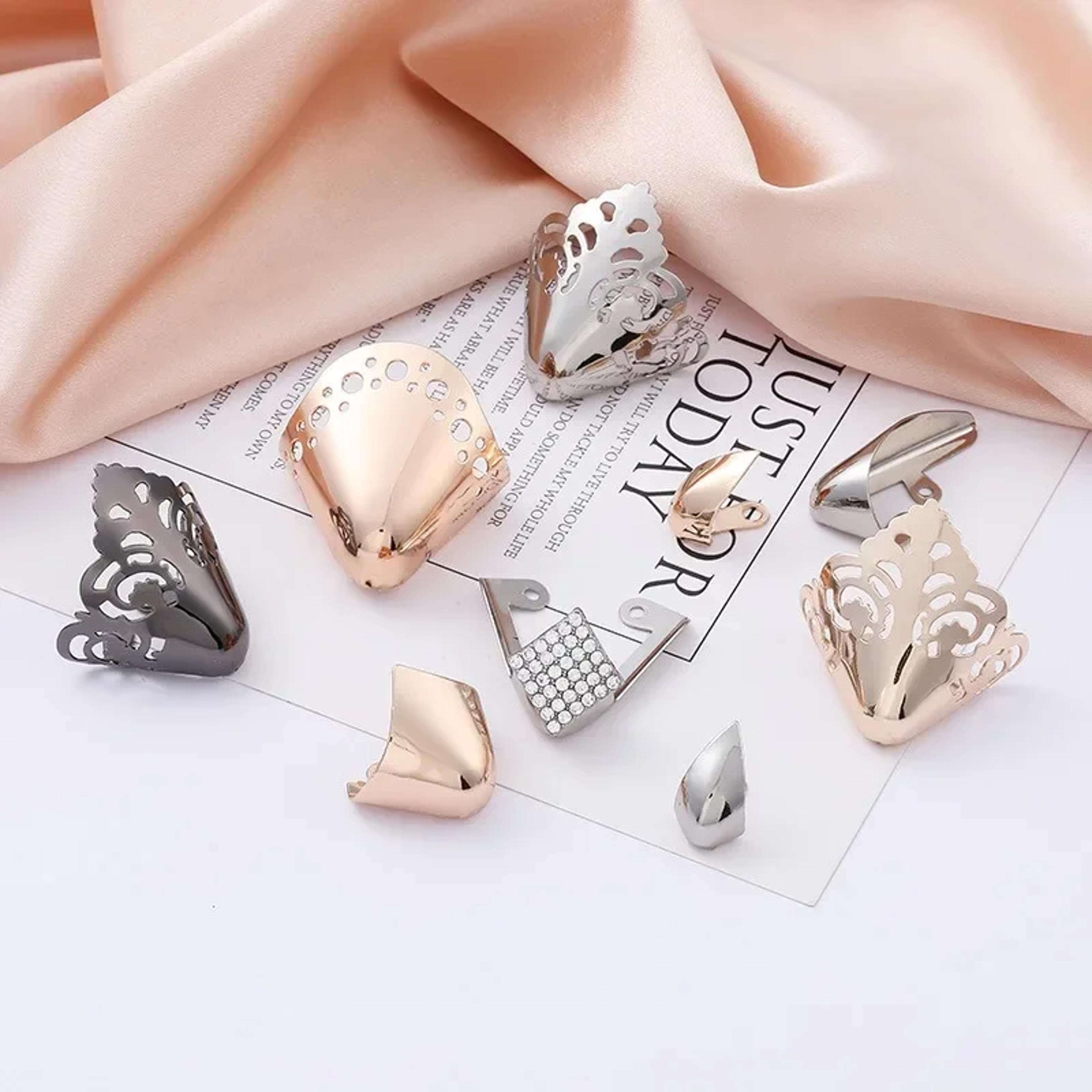 women high heel metal toe cap protector, wear and tear concealer, anti-kicking leather shoes, point protector accessory