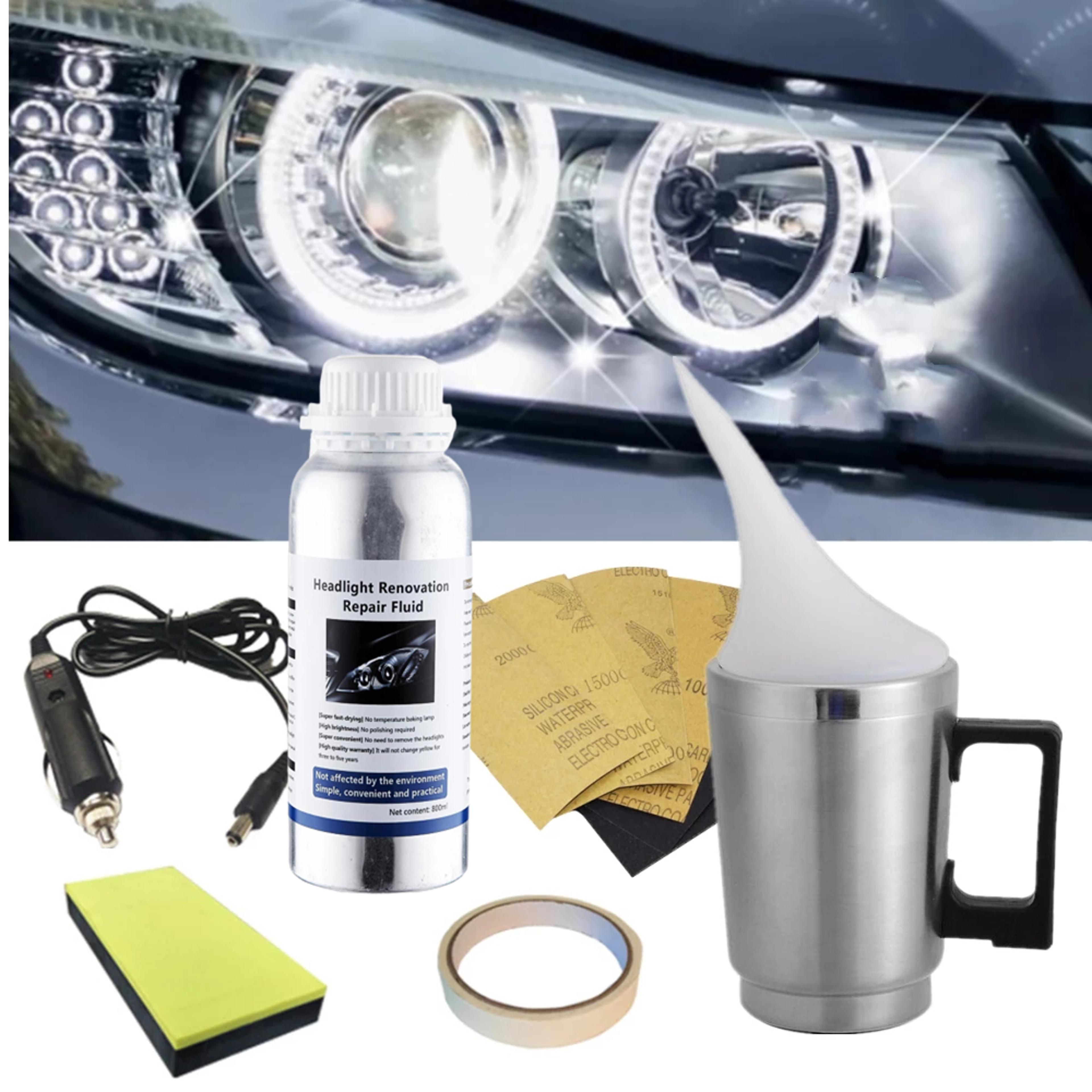 headlight polishing set, auto headlight renovator, light restoration kit, clean car polish, headlights renovation kits